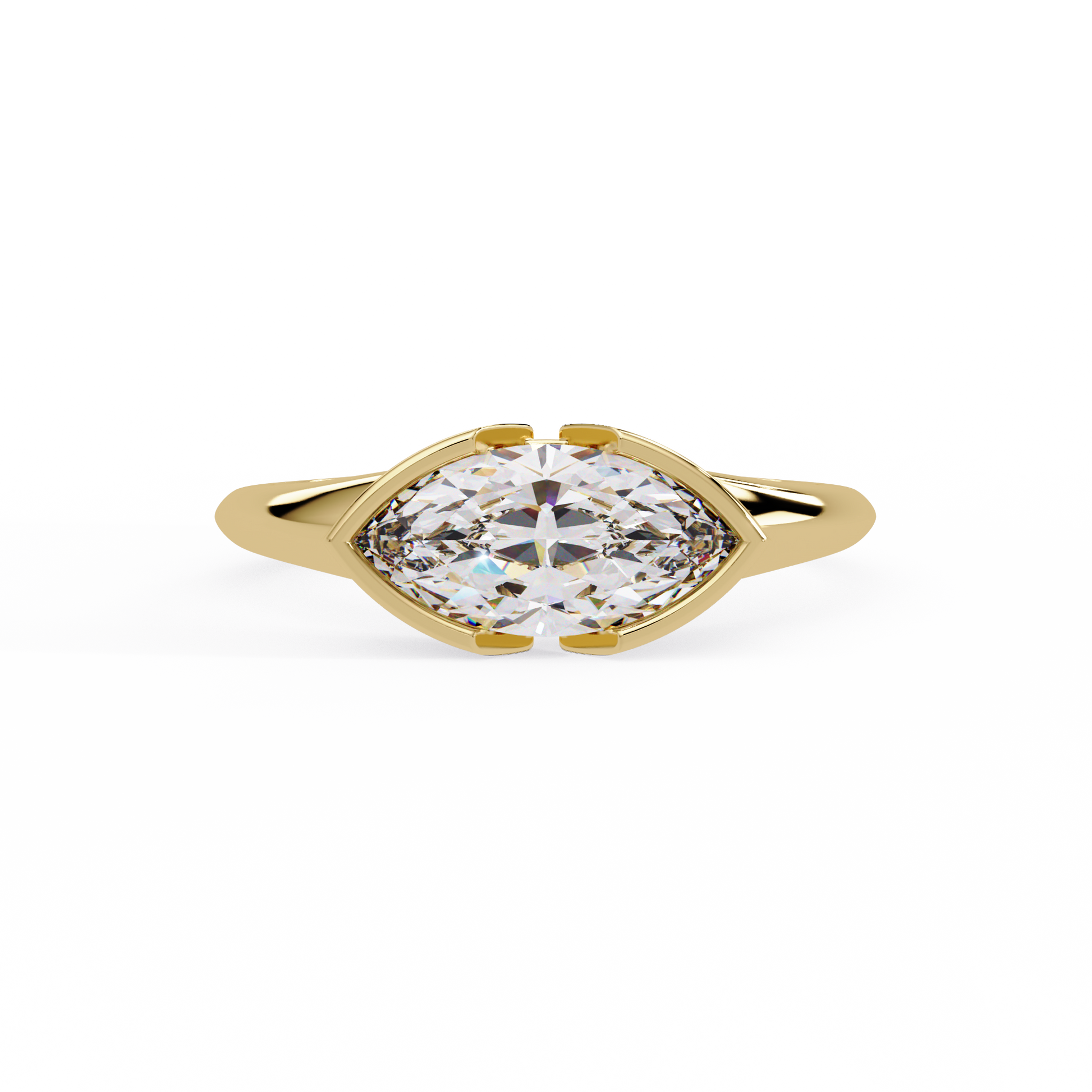 Marquise Cut Lab Grown Diamond Solitaire Ring