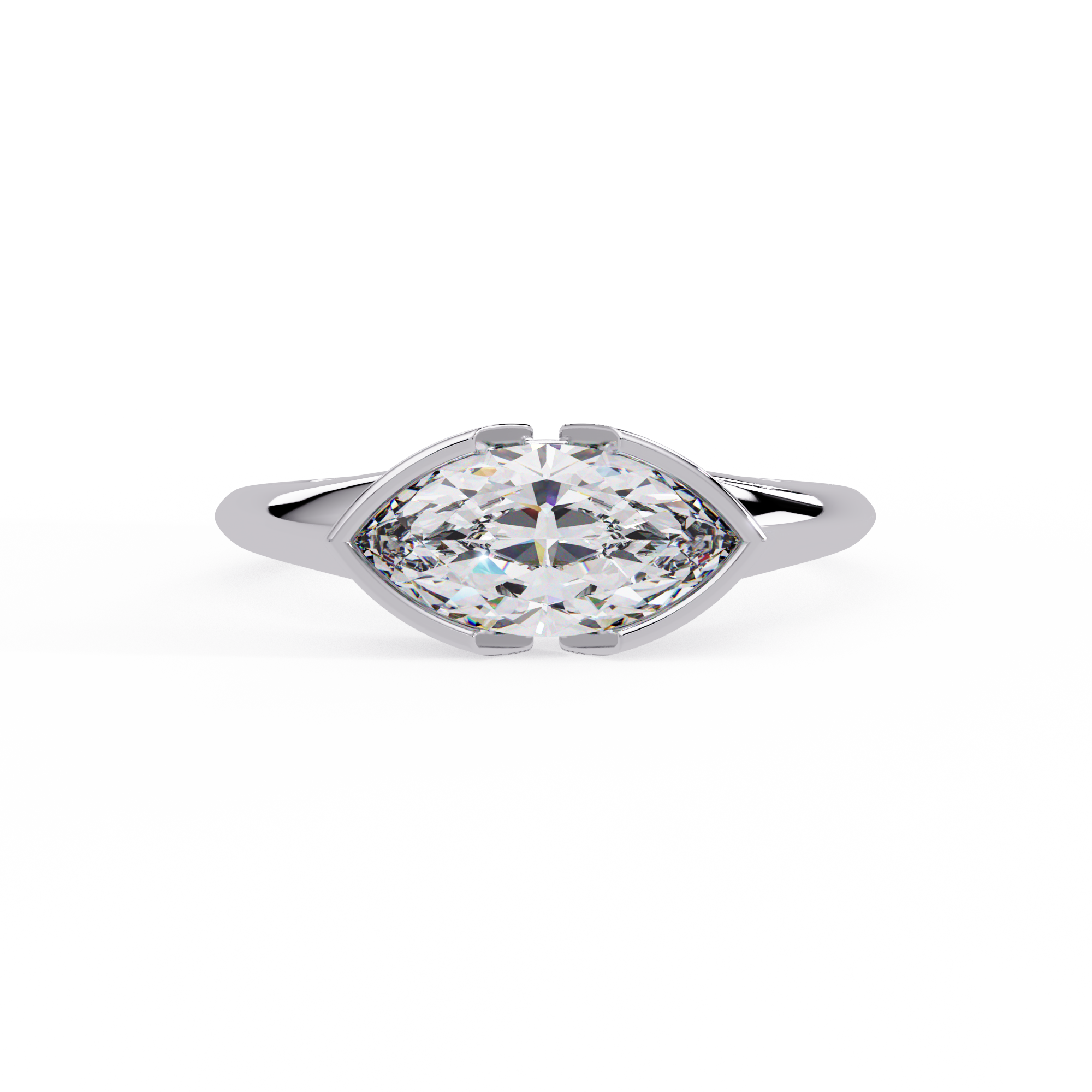 Marquise Cut Lab Grown Diamond Solitaire Ring