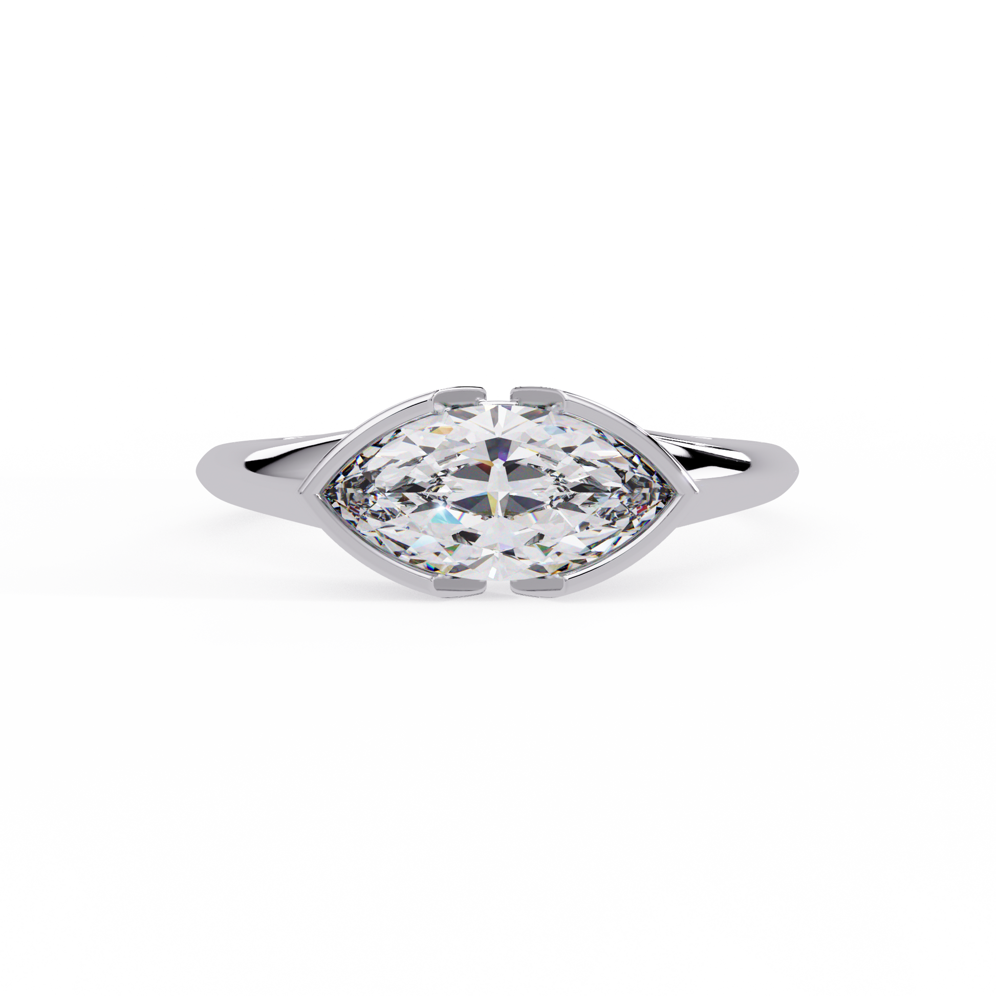 Marquise Cut Lab Grown Diamond Solitaire Ring