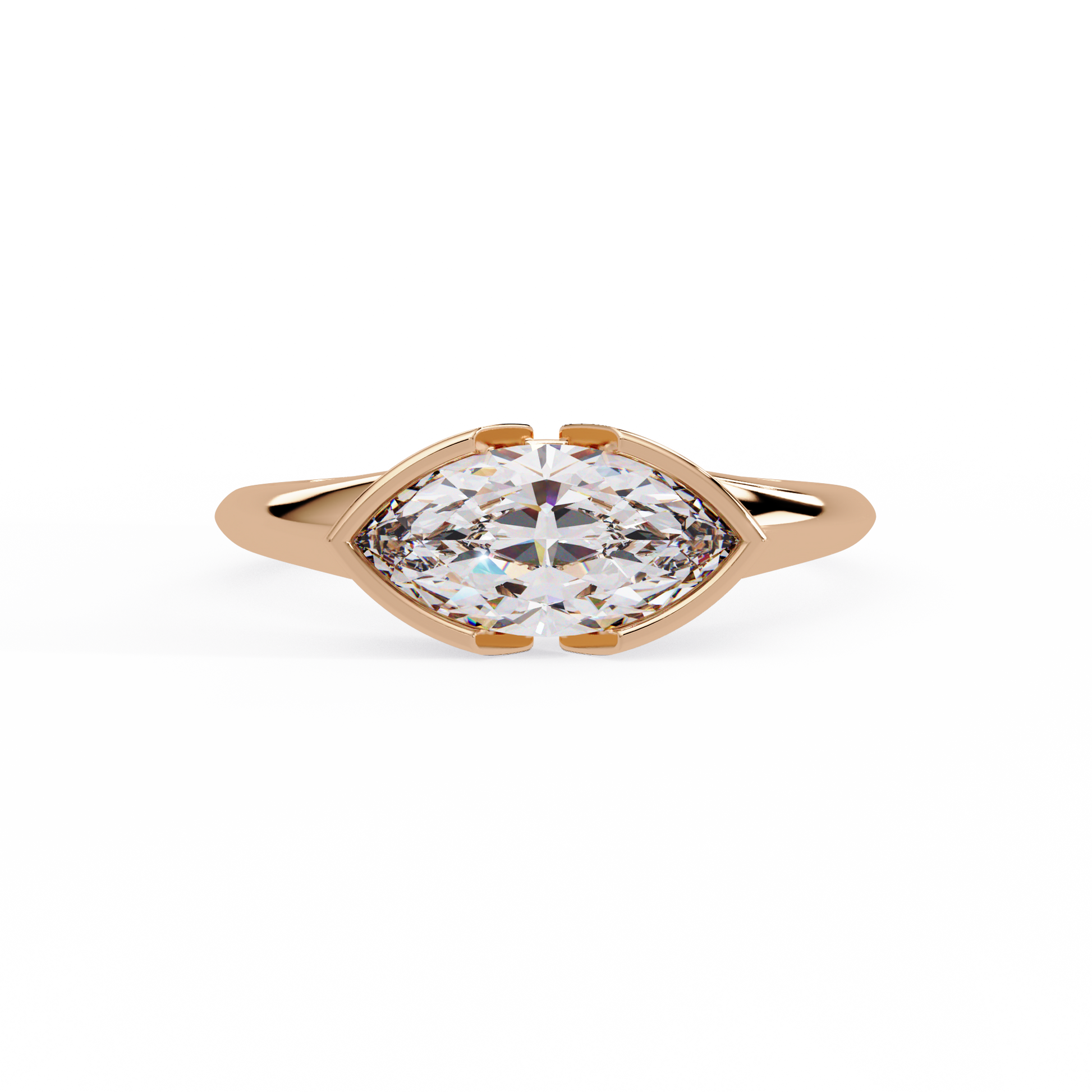Marquise Cut Lab Grown Diamond Solitaire Ring