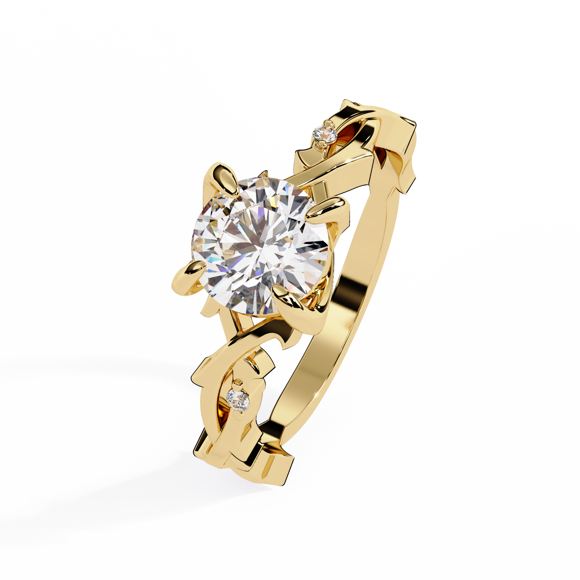 Round Cut Lab Grown Diamond Solitaire Ring