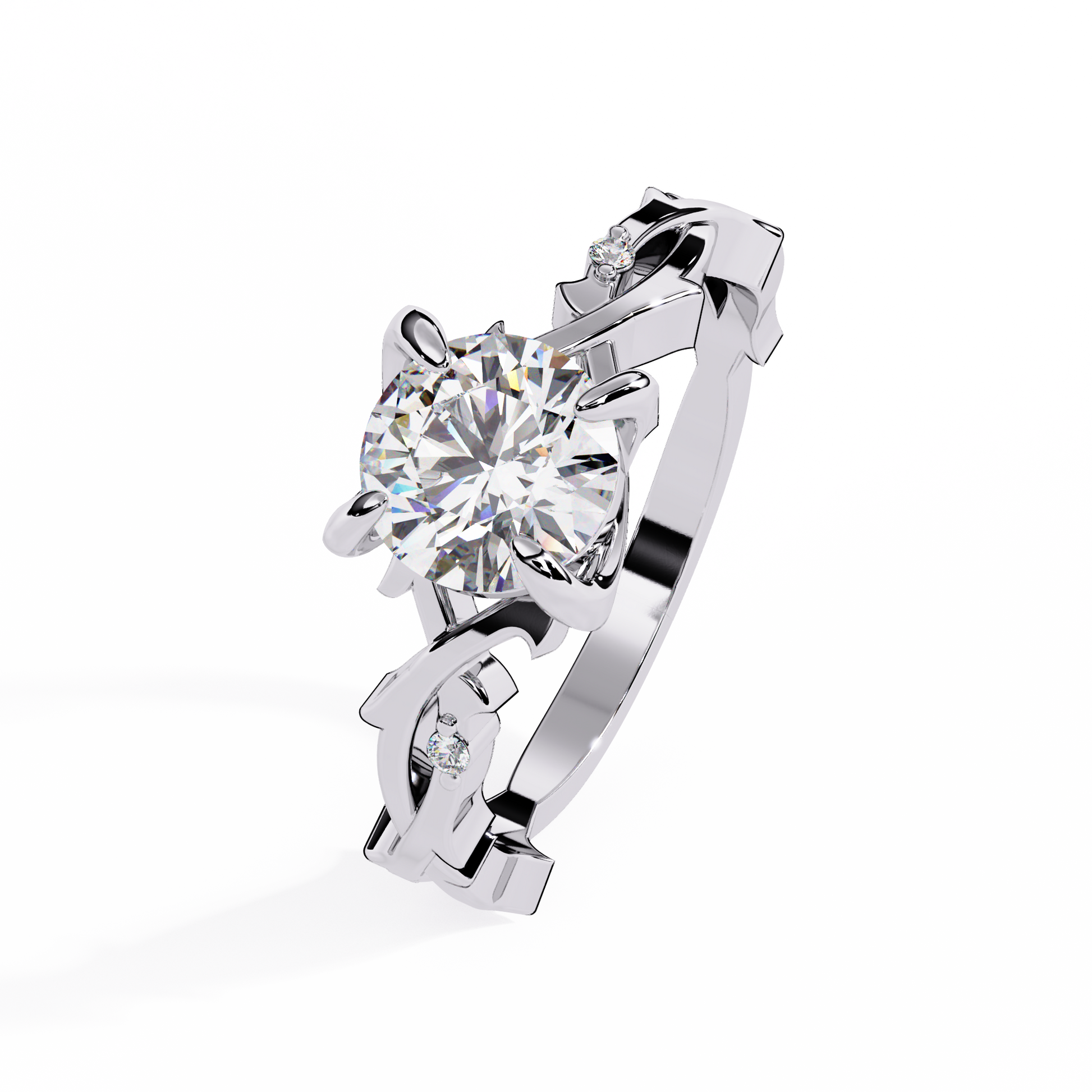 Round Cut Lab Grown Diamond Solitaire Ring