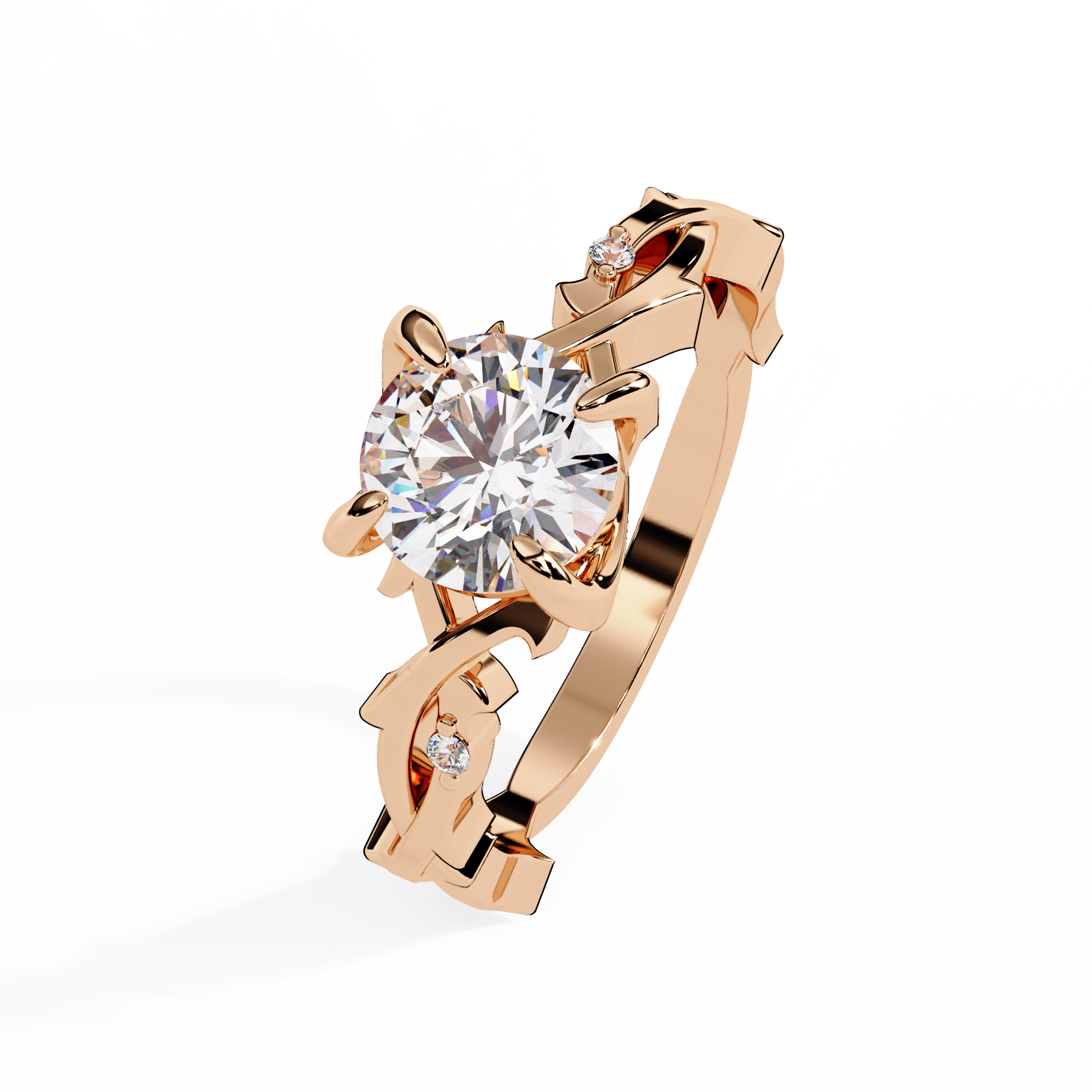 Round Cut Lab Grown Diamond Solitaire Ring