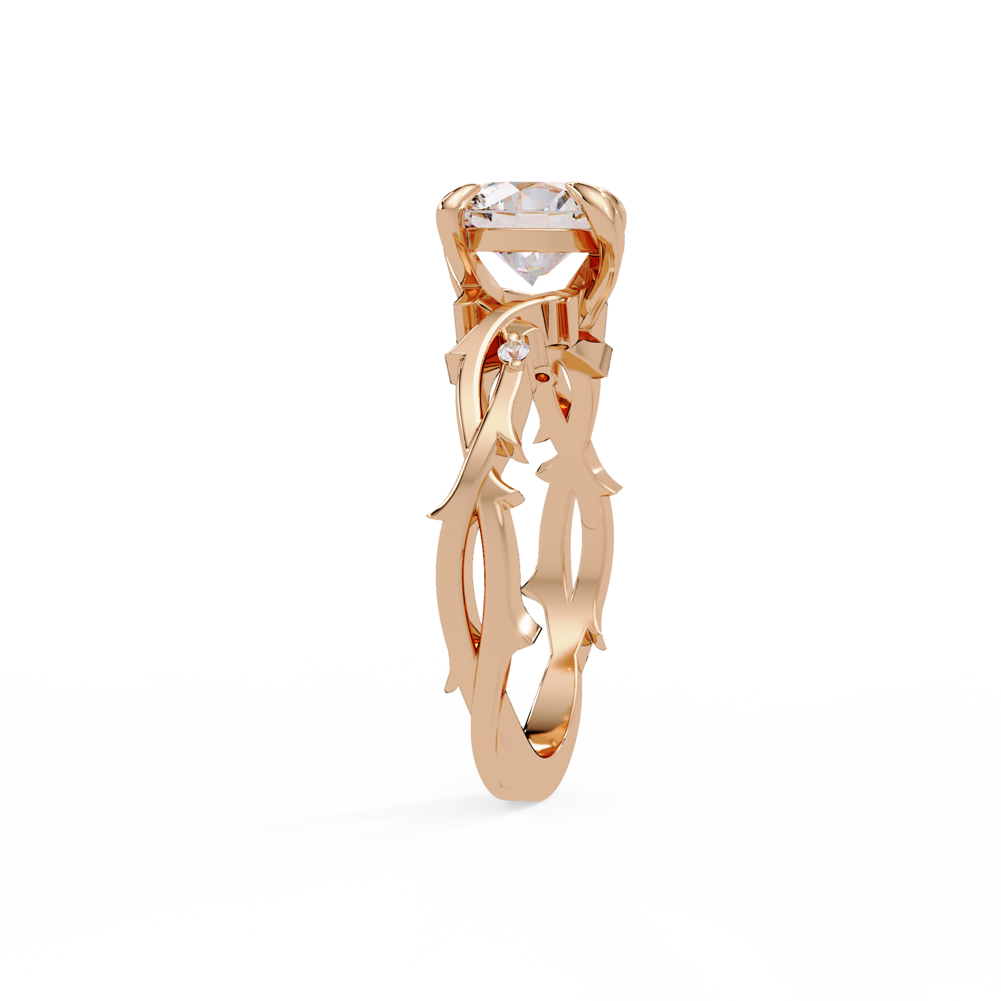 Round Cut Lab Grown Diamond Solitaire Ring
