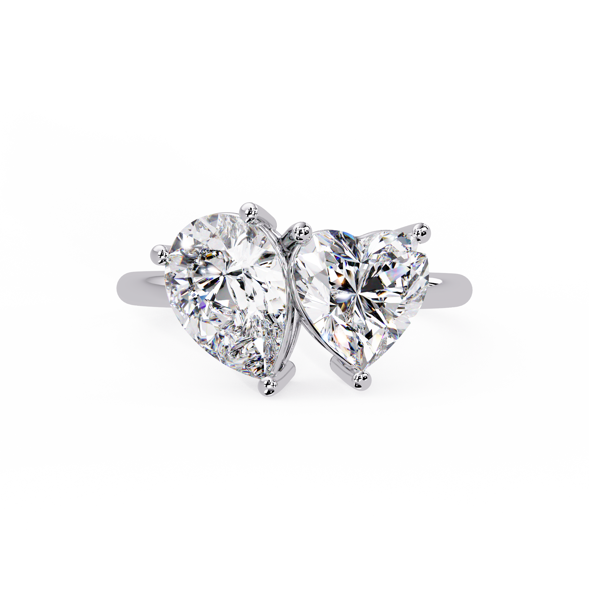Heart and Pear Lab Grown Dimond Toi-Moi Ring