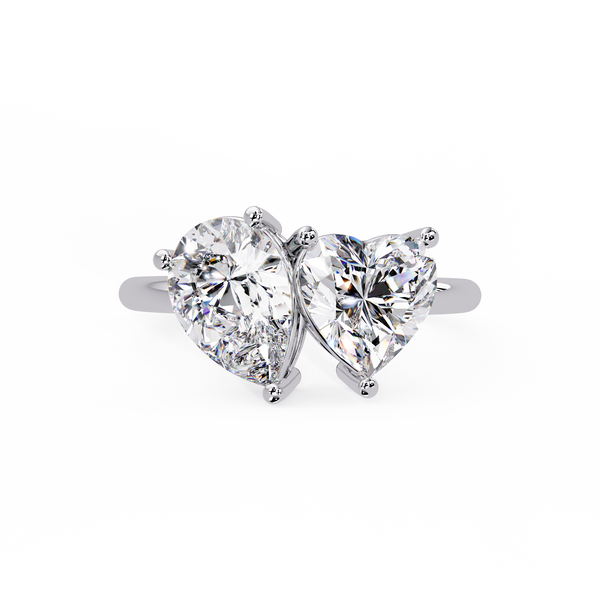 Heart and Pear Lab Grown Dimond Toi-Moi Ring
