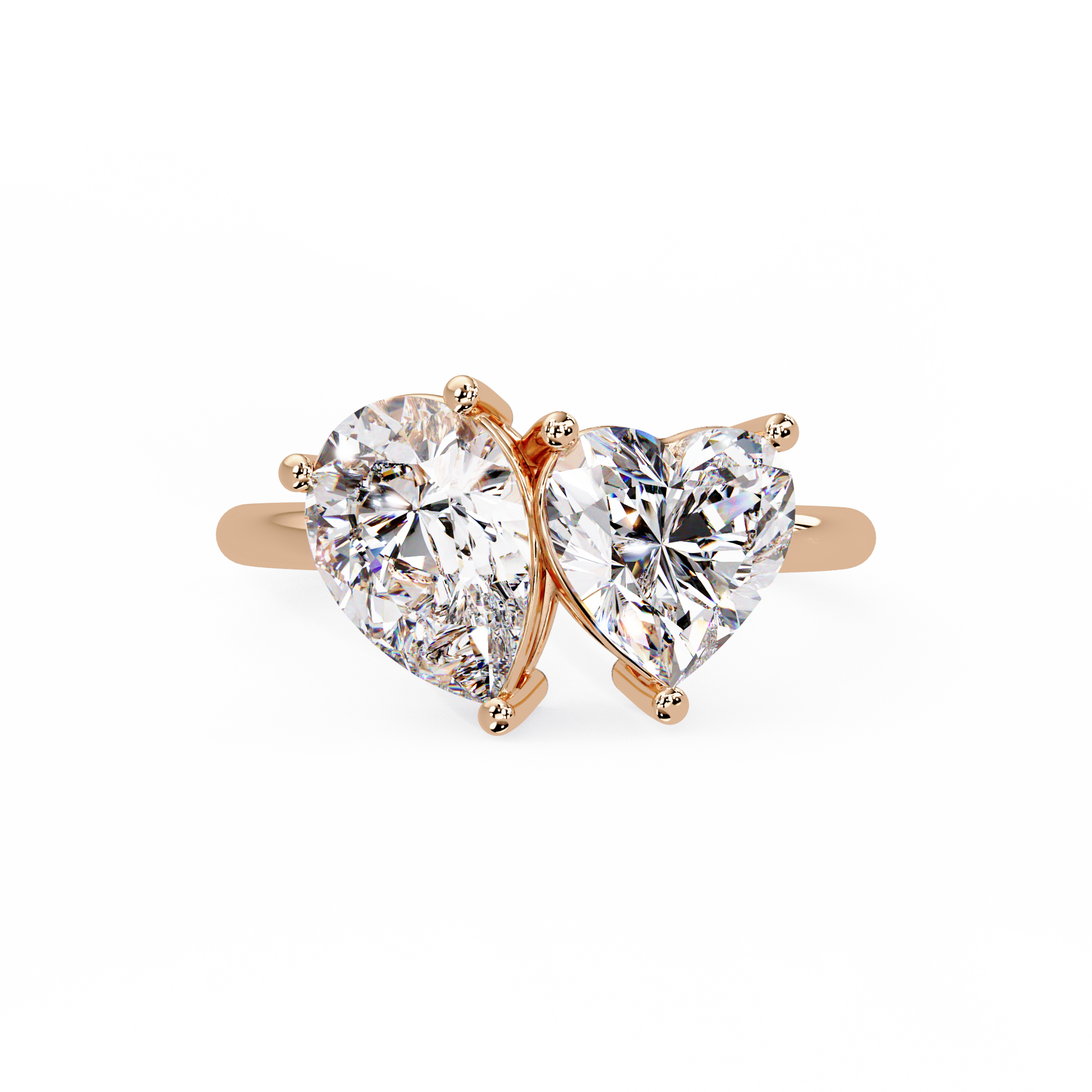 Heart and Pear Lab Grown Dimond Toi-Moi Ring