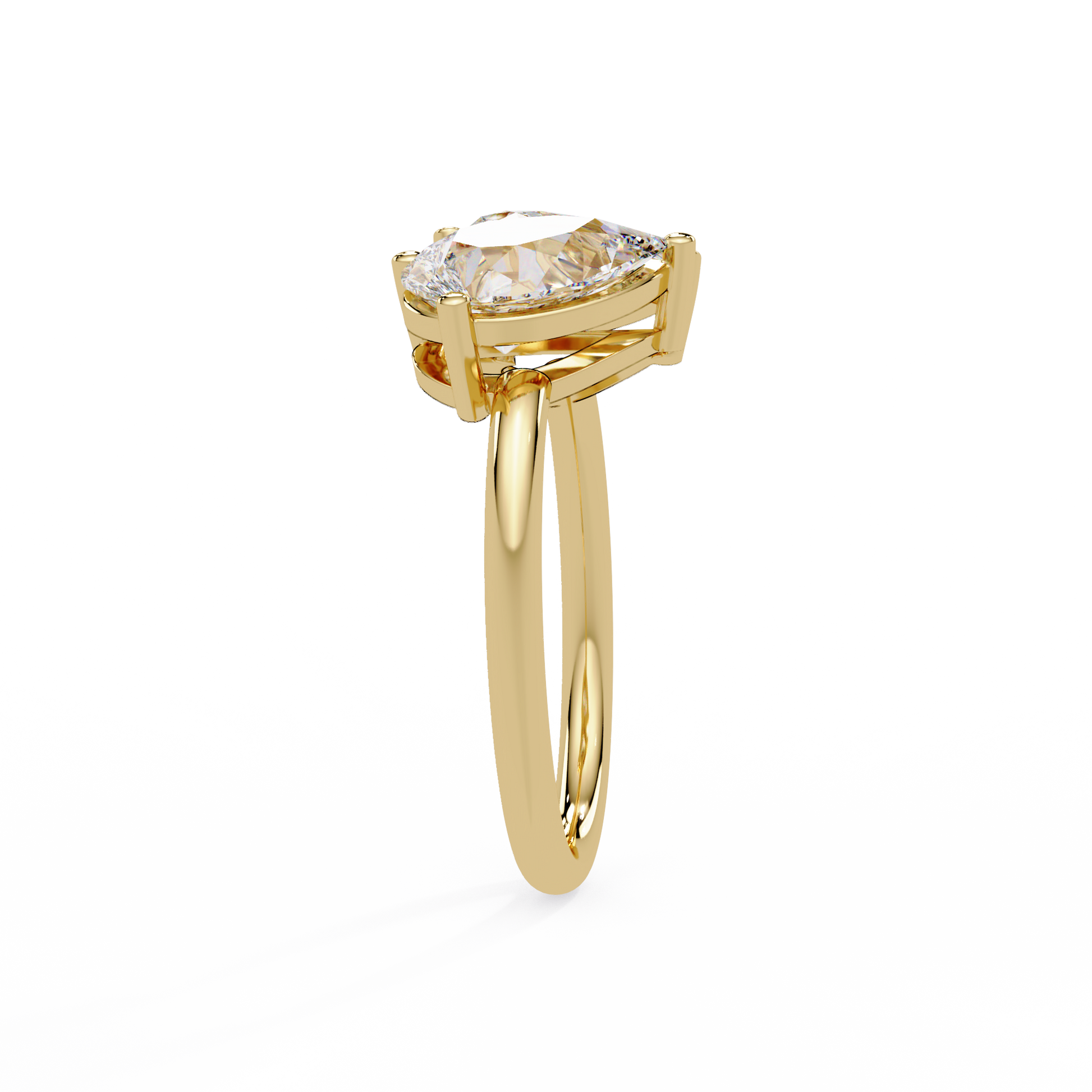 Heart and Pear Lab Grown Dimond Toi-Moi Ring