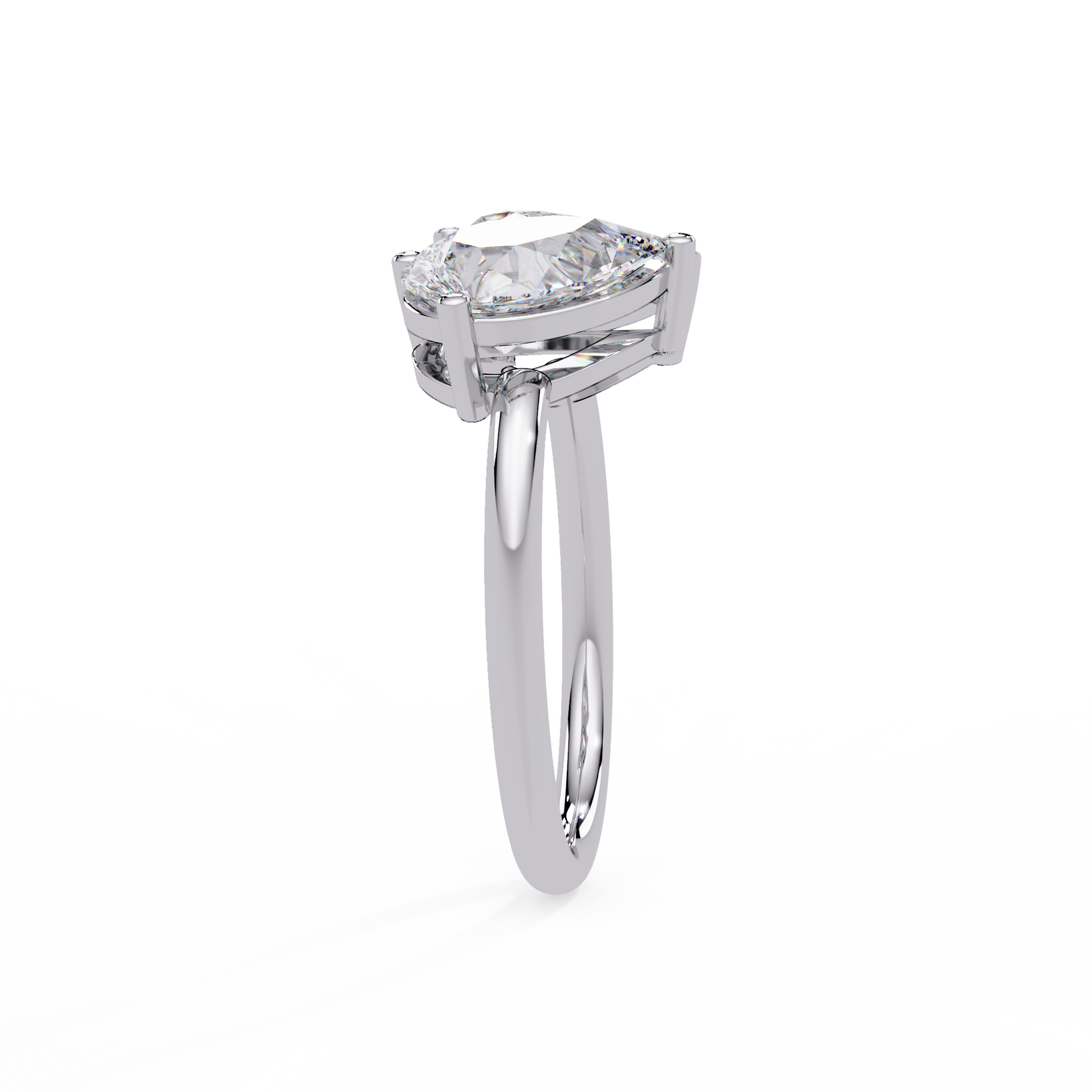 Heart and Pear Lab Grown Dimond Toi-Moi Ring