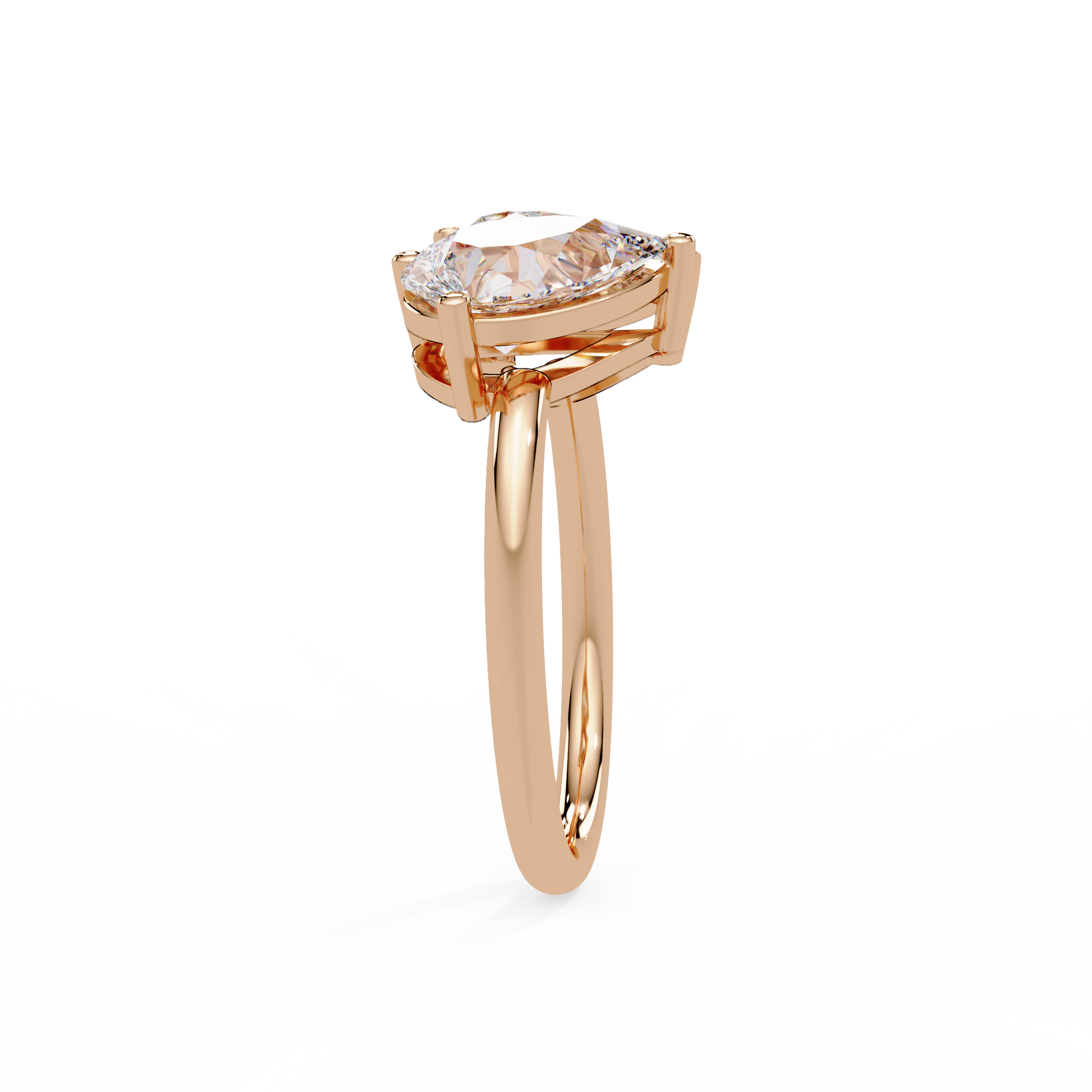 Heart and Pear Lab Grown Dimond Toi-Moi Ring