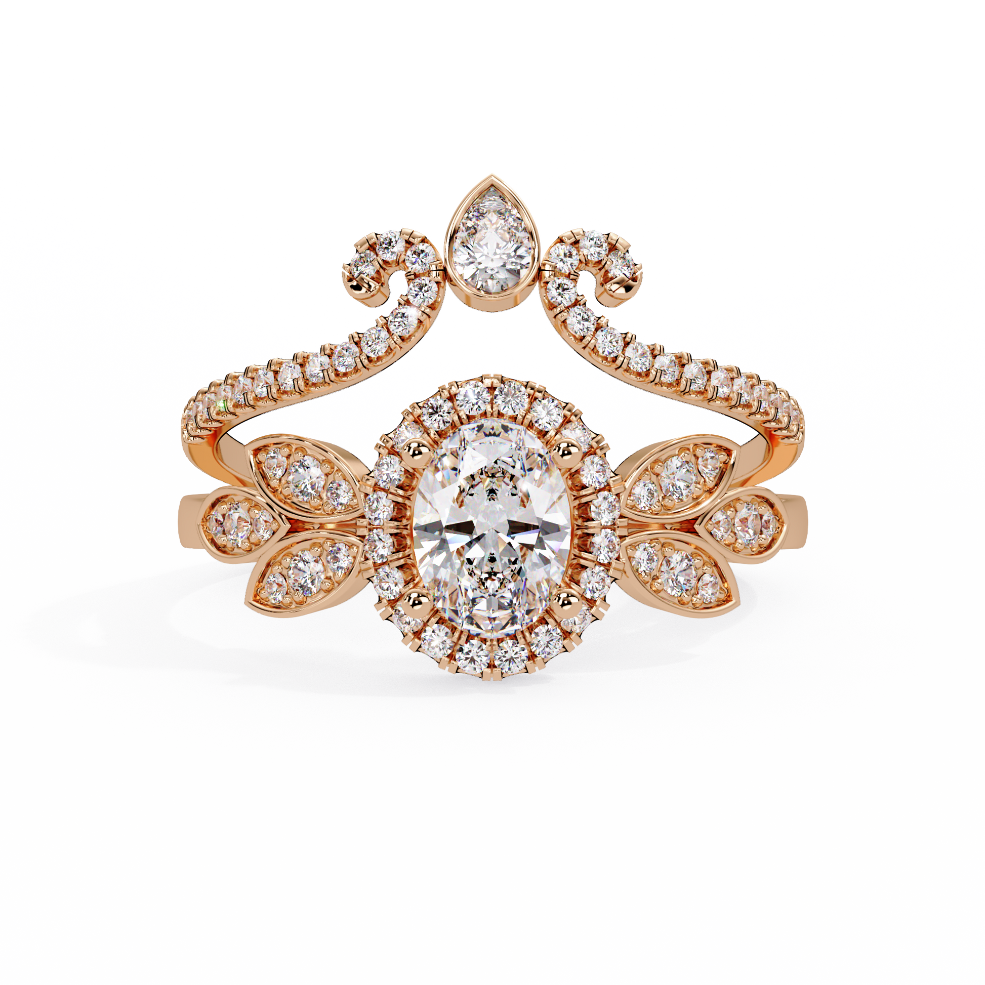 Oval Cut Lab Grown Diamond Halo Ring