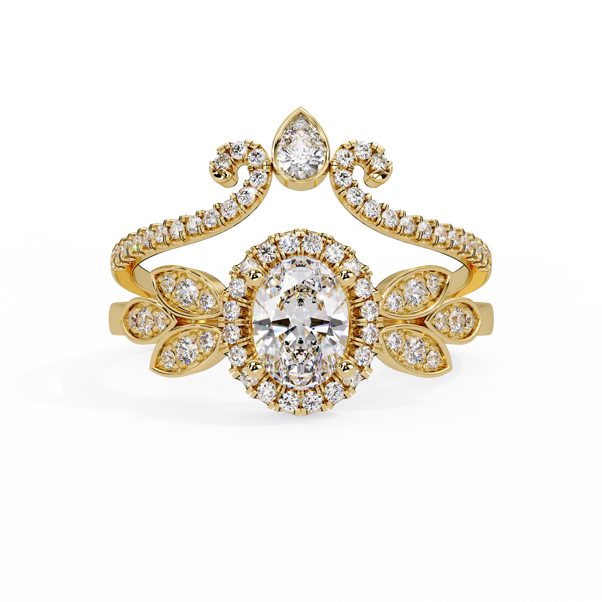 Oval Cut Lab Grown Diamond Halo Ring