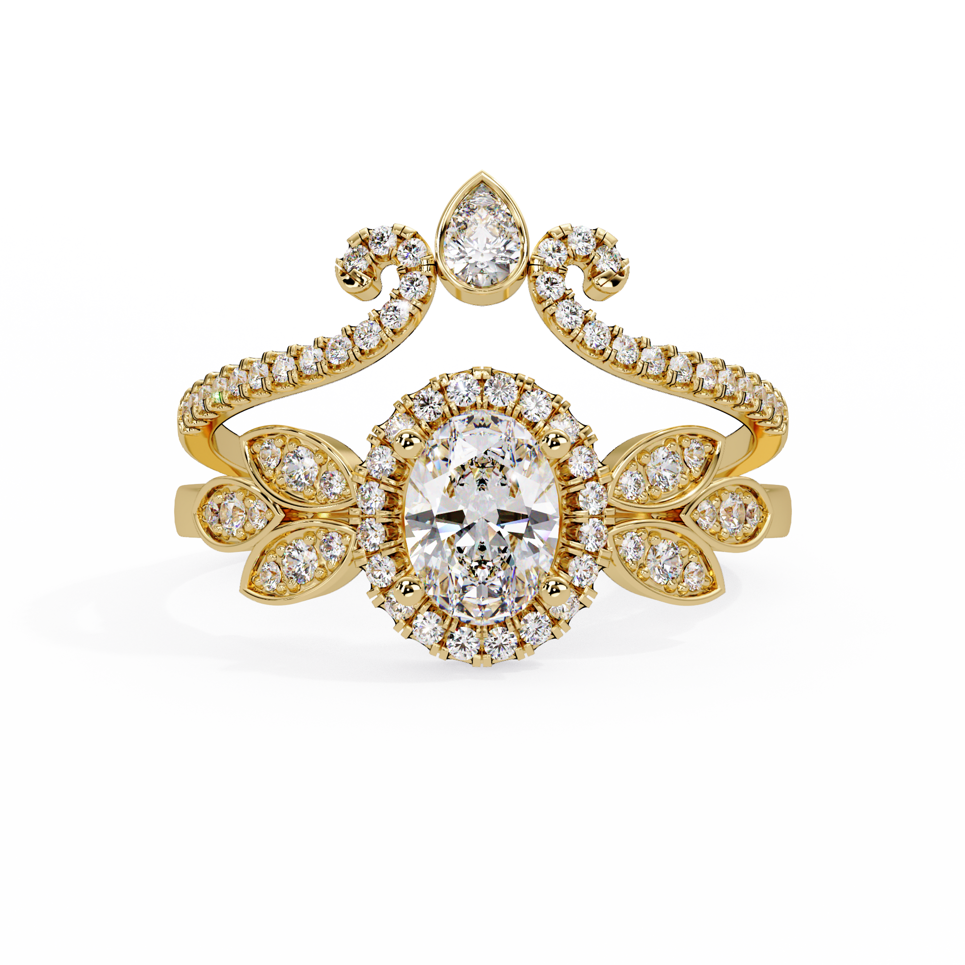 Oval Cut Lab Grown Diamond Halo Ring