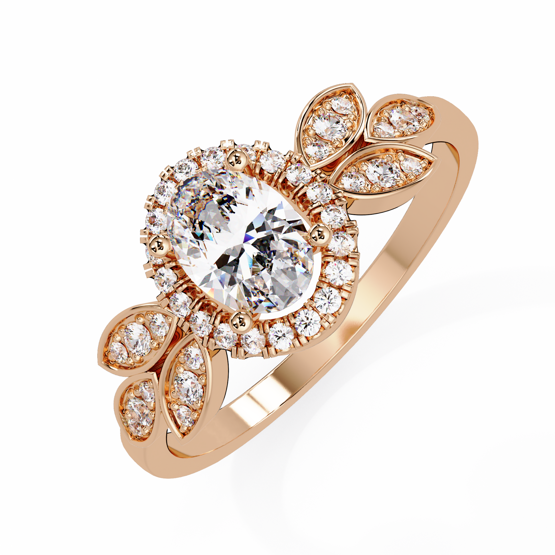 Oval Cut Lab Grown Diamond Halo Ring