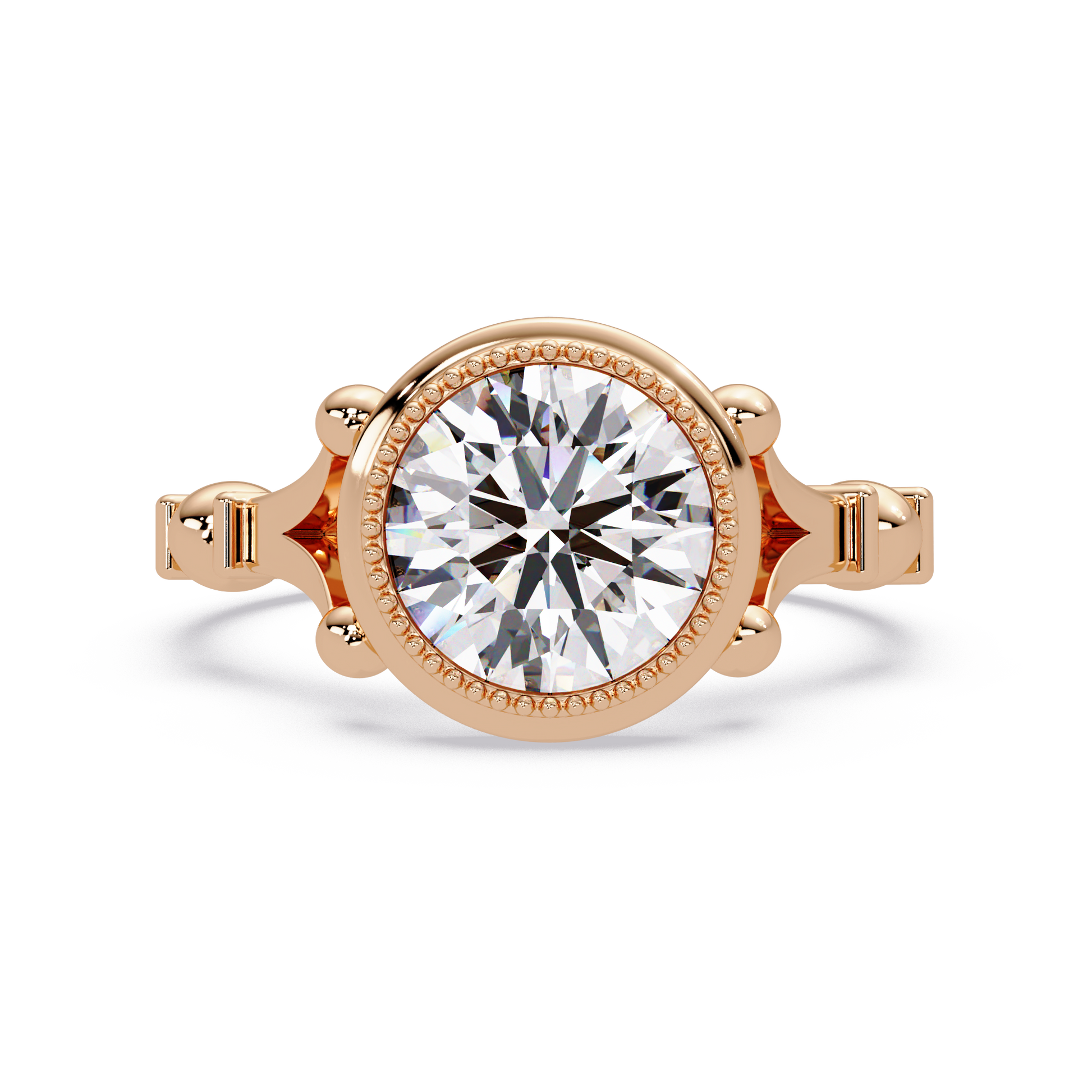 Round Cut Lab Grown Diamond Solitaire Ring