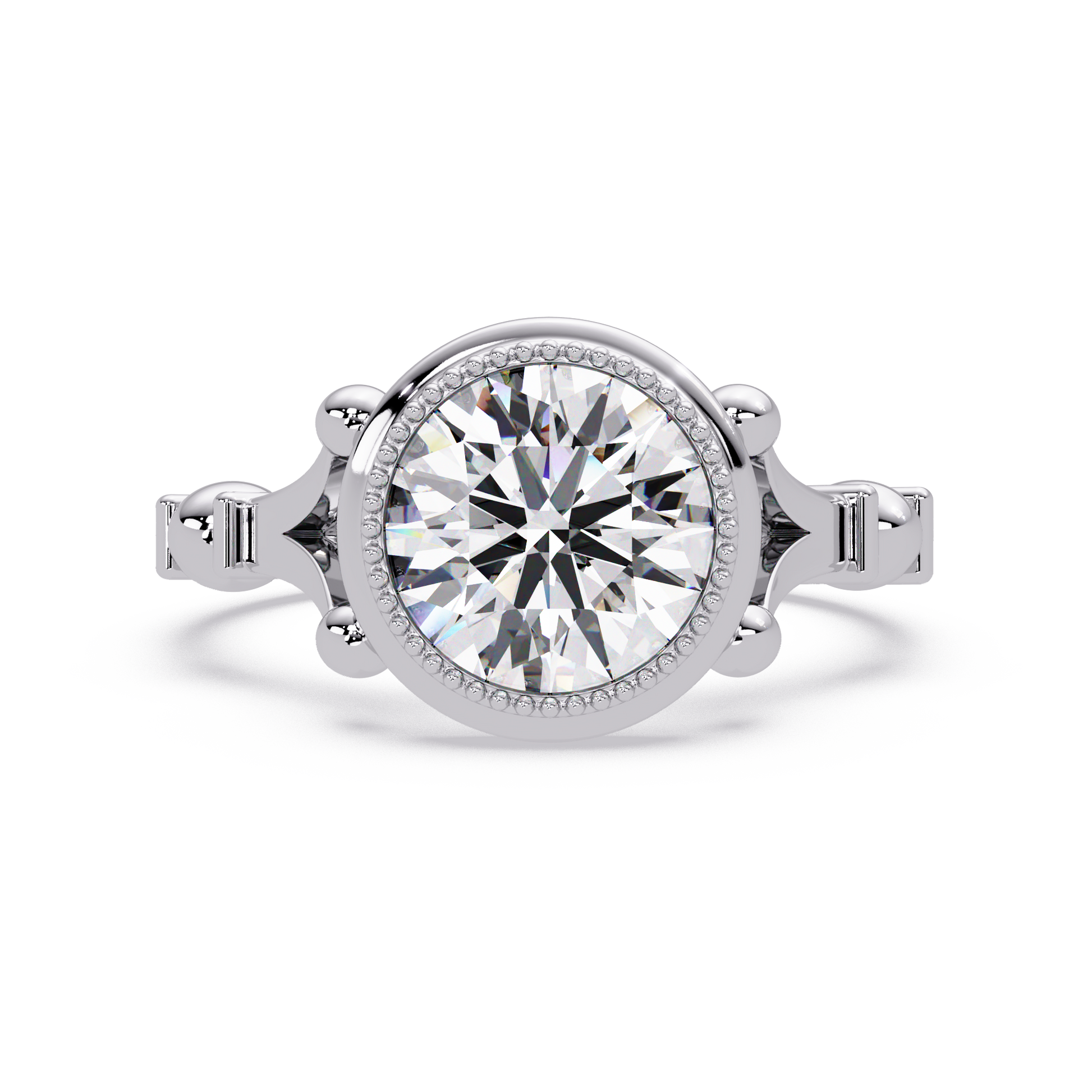Round Cut Lab Grown Diamond Solitaire Ring