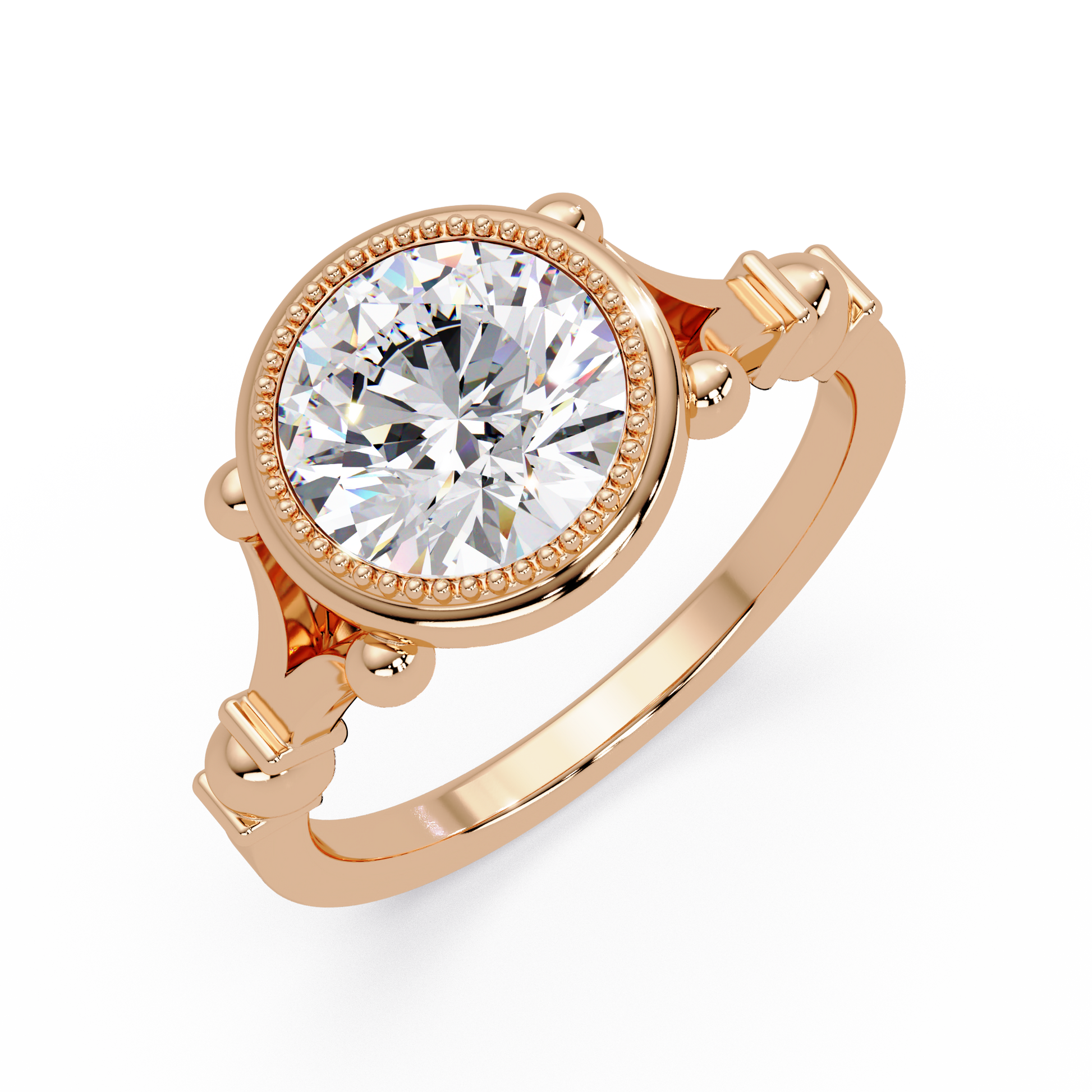 Round Cut Lab Grown Diamond Solitaire Ring