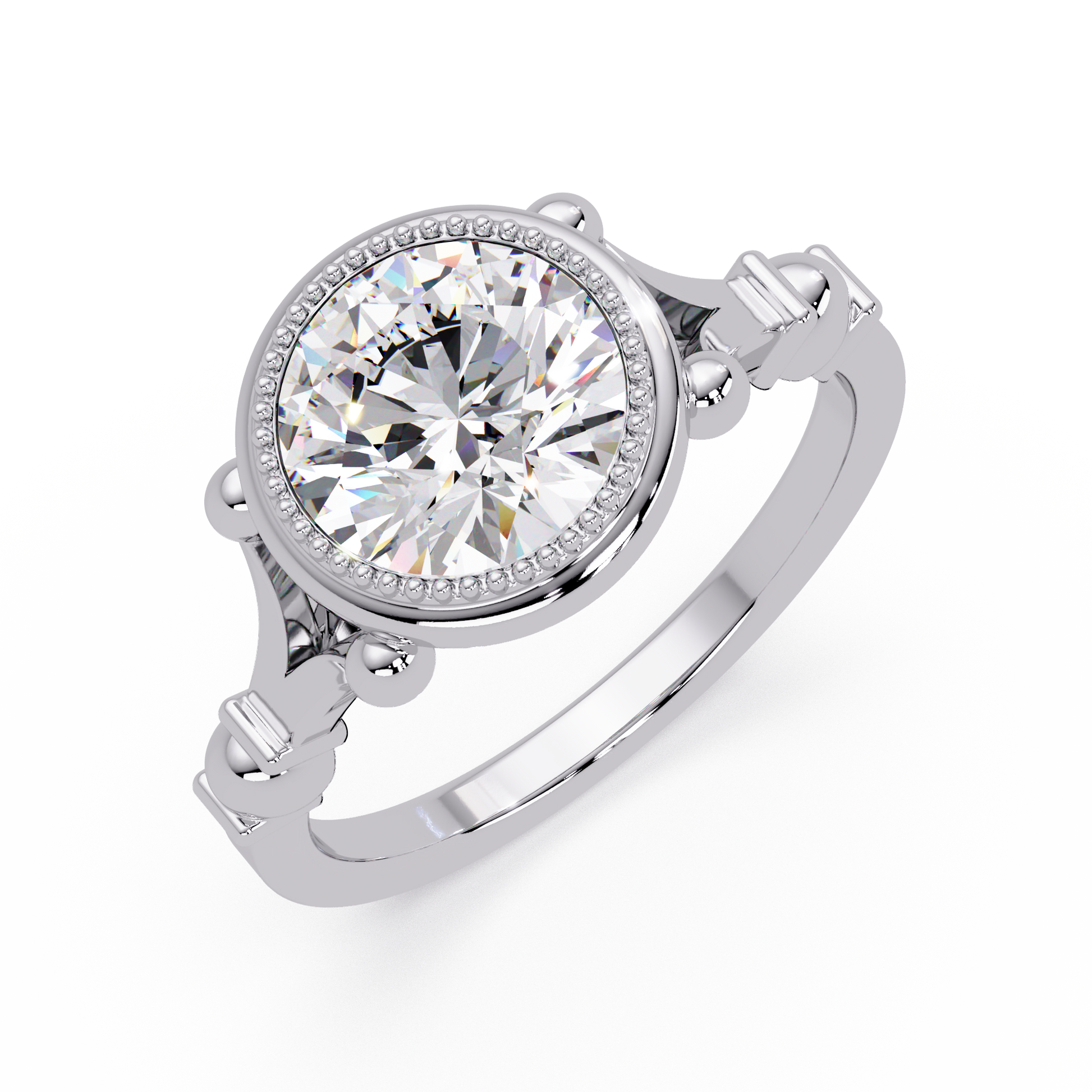 Round Cut Lab Grown Diamond Solitaire Ring