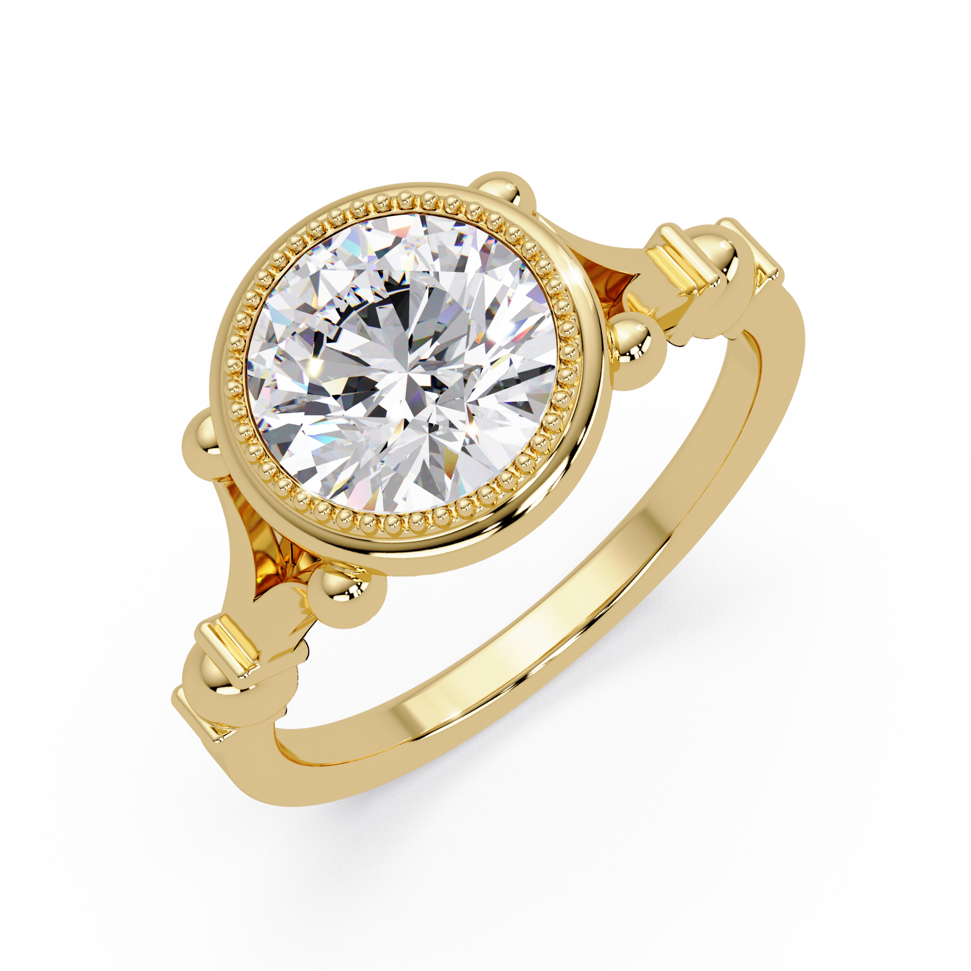 Round Cut Lab Grown Diamond Solitaire Ring