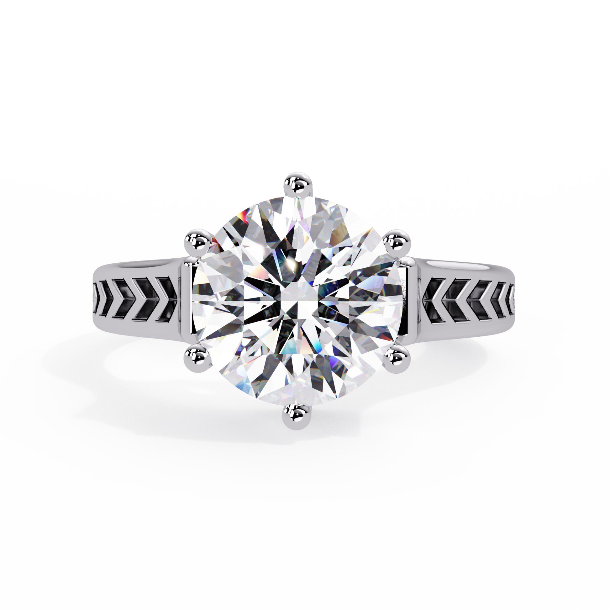 Round Cut Lab Grown Diamond Solitaire Ring