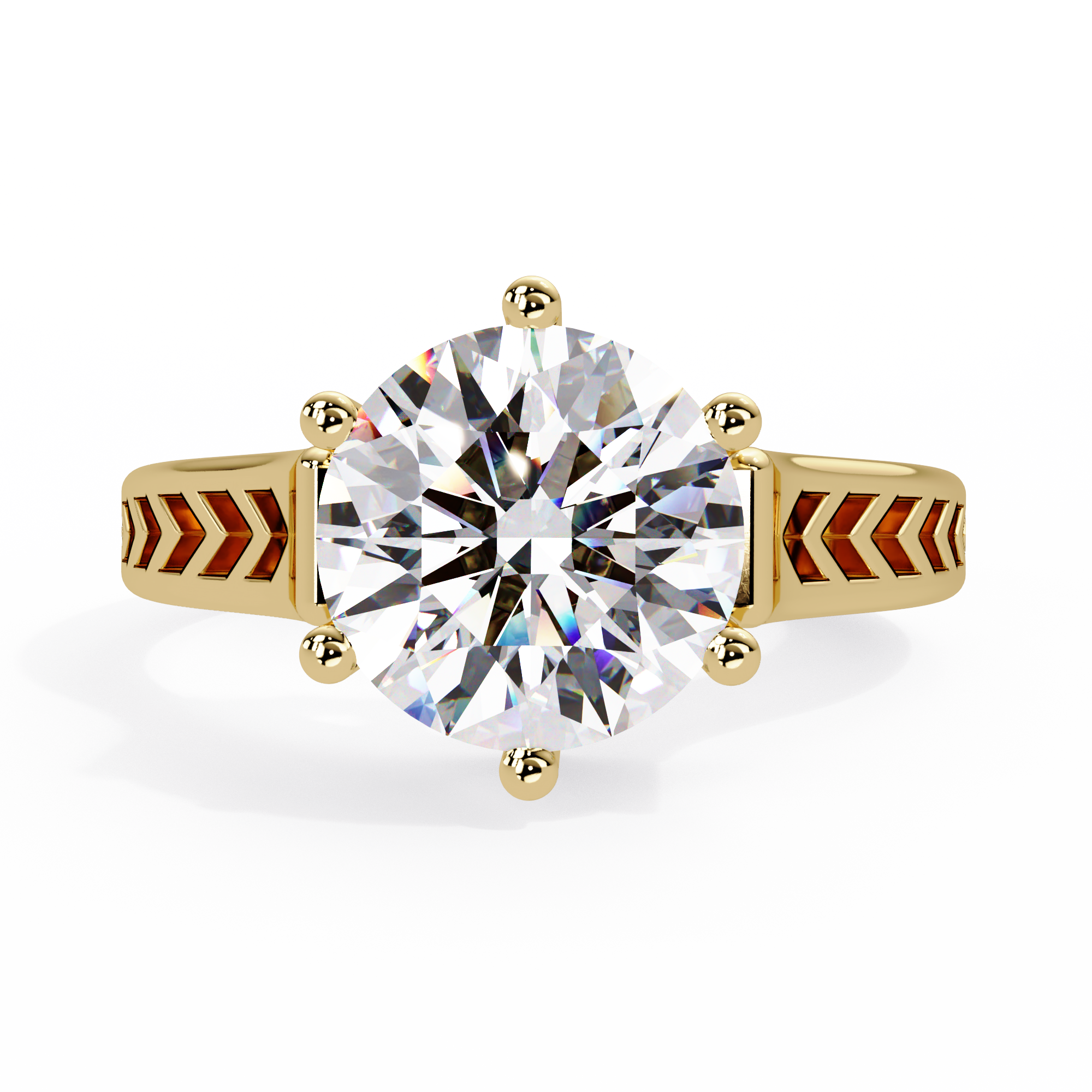 Round Cut Lab Grown Diamond Solitaire Ring