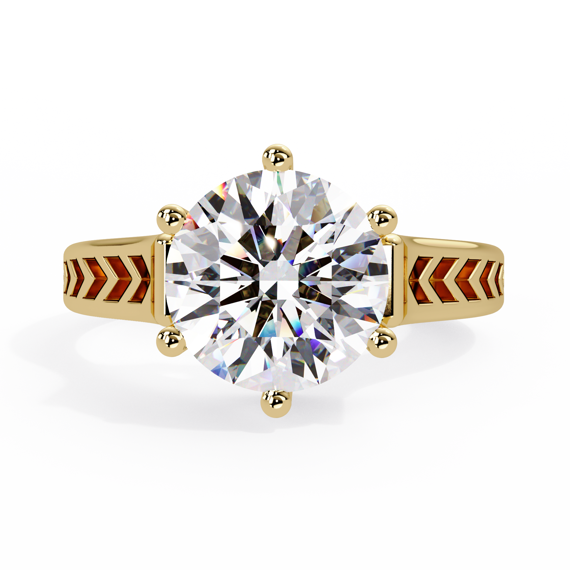 Round Cut Lab Grown Diamond Solitaire Ring