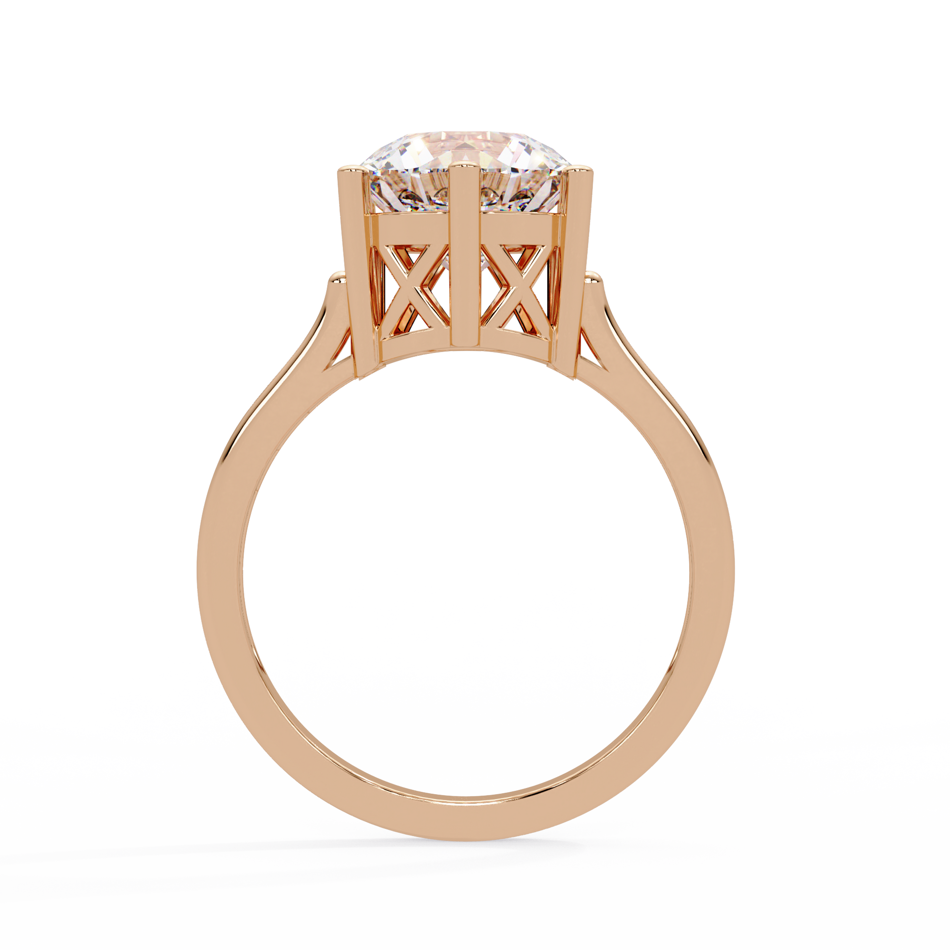 Round Cut Lab Grown Diamond Solitaire Ring