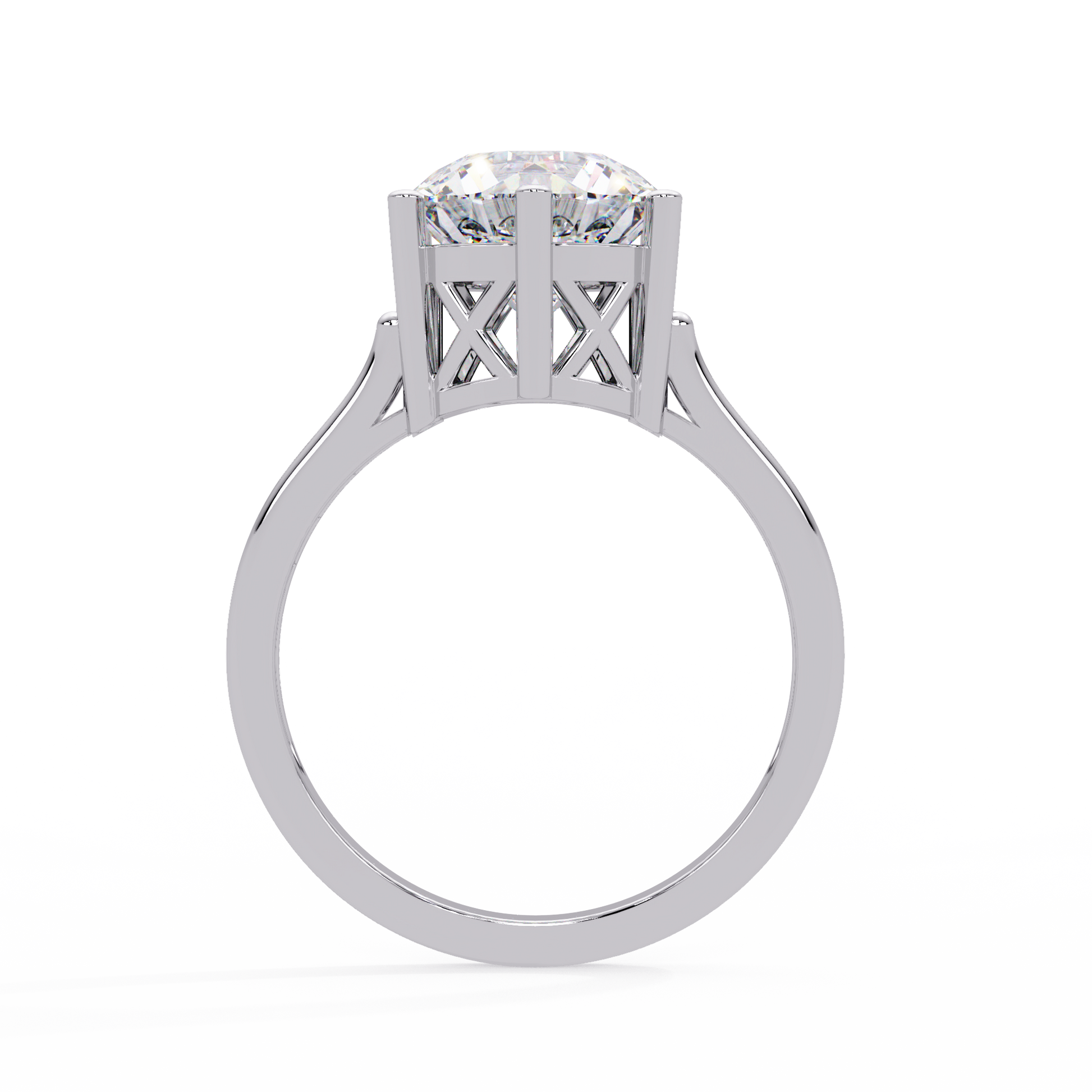 Round Cut Lab Grown Diamond Solitaire Ring
