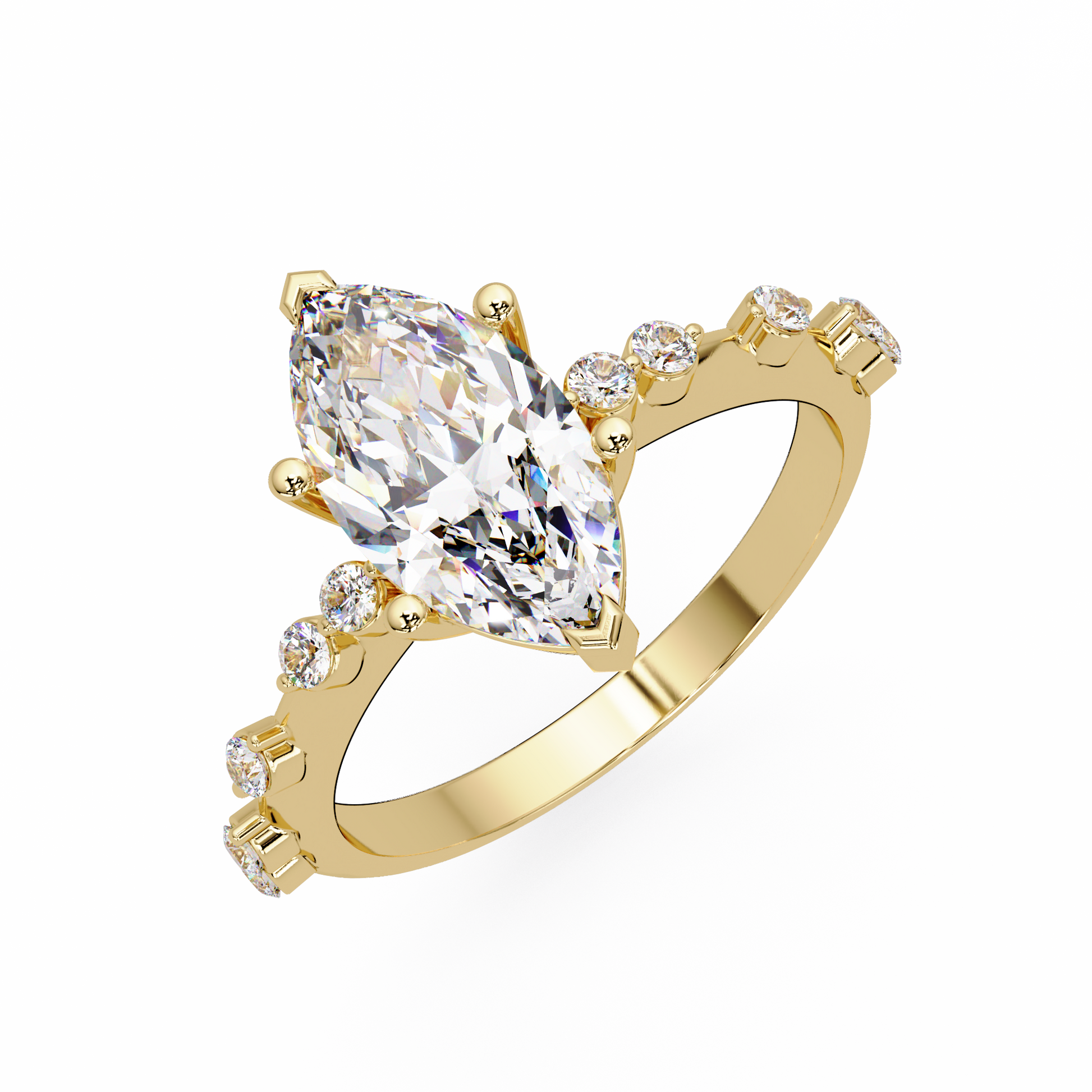 Marquise Cut Lab grown Diamond Engagement Ring
