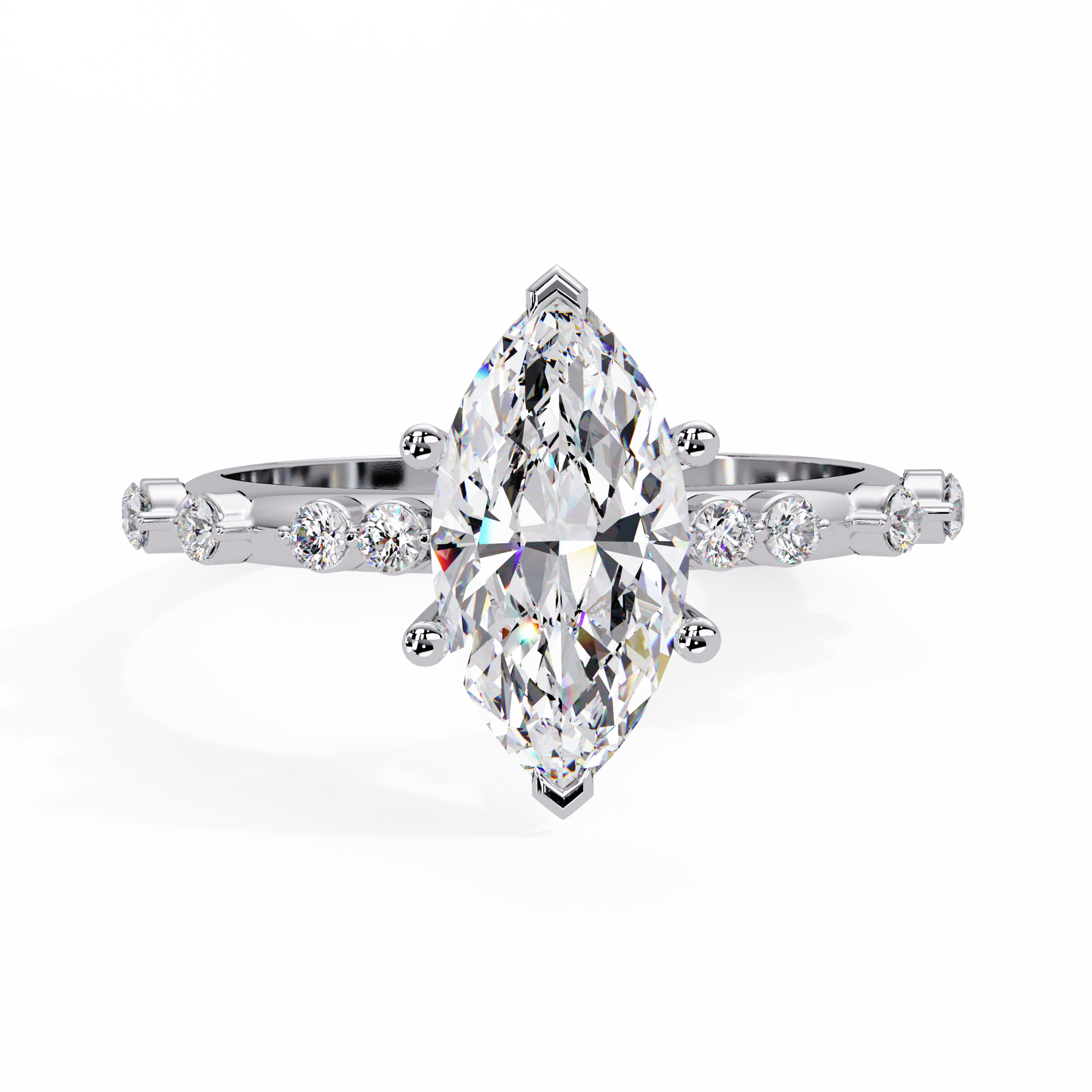 Marquise Cut Lab grown Diamond Engagement Ring