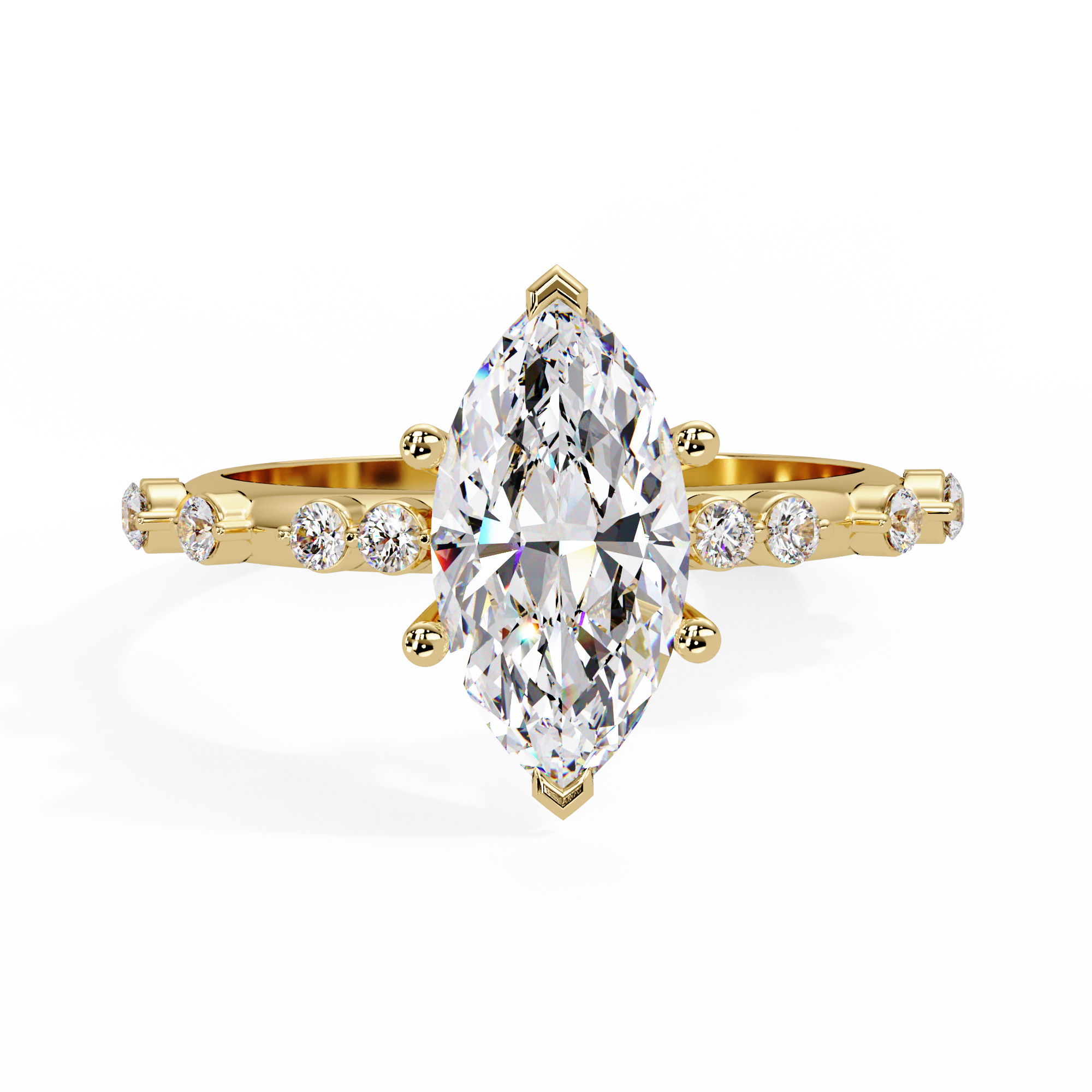 Marquise Cut Lab grown Diamond Engagement Ring