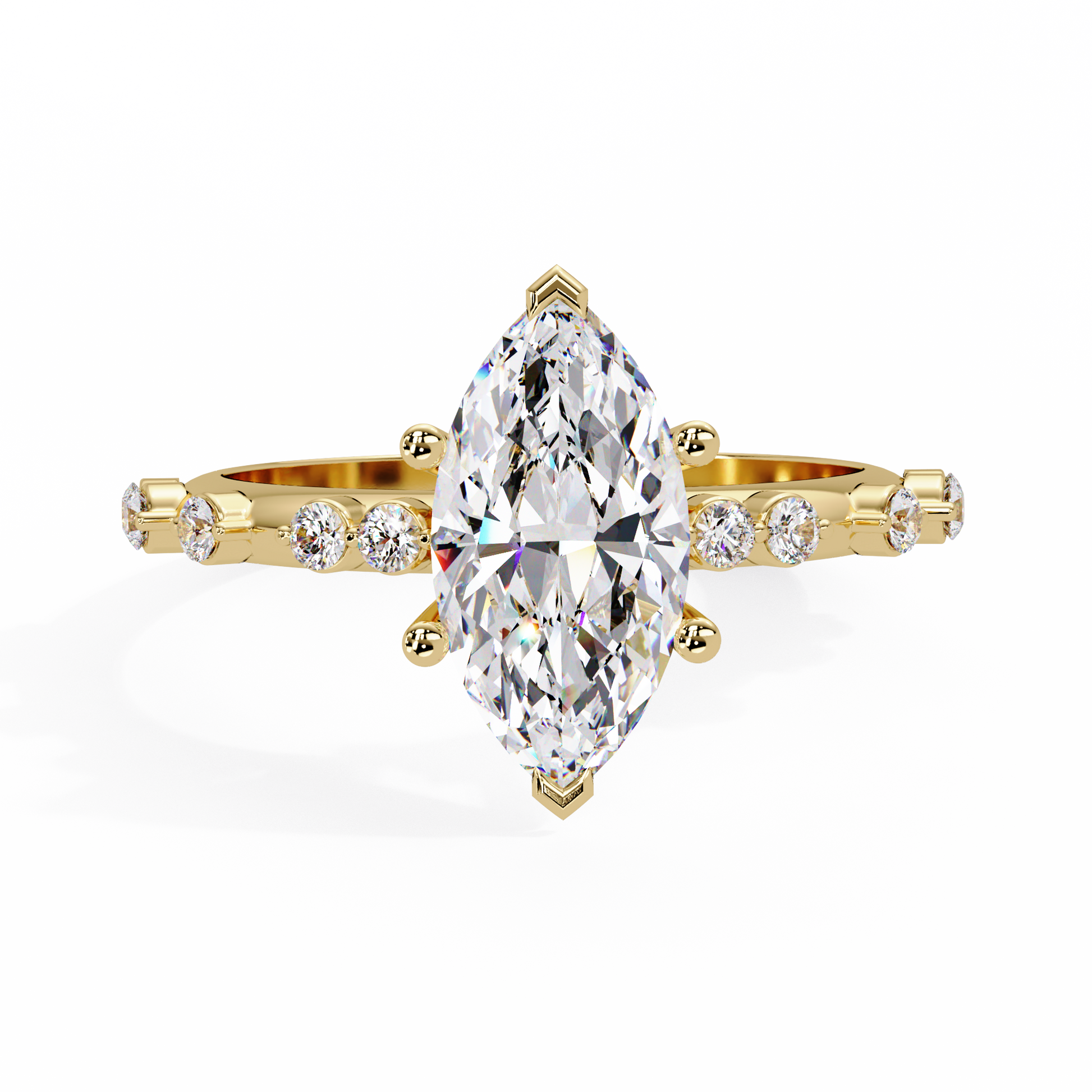 Marquise Cut Lab grown Diamond Engagement Ring