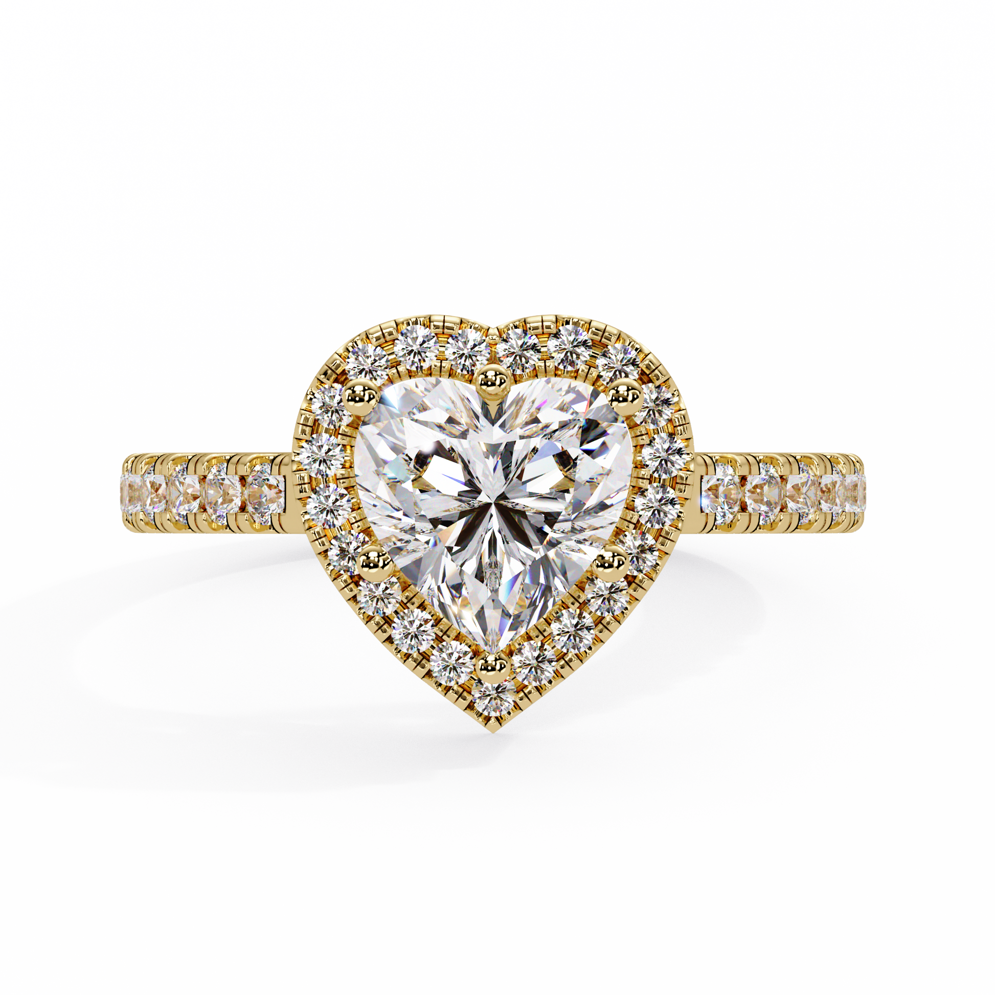 Heart Cut Lab Grown Diamond Halo Ring