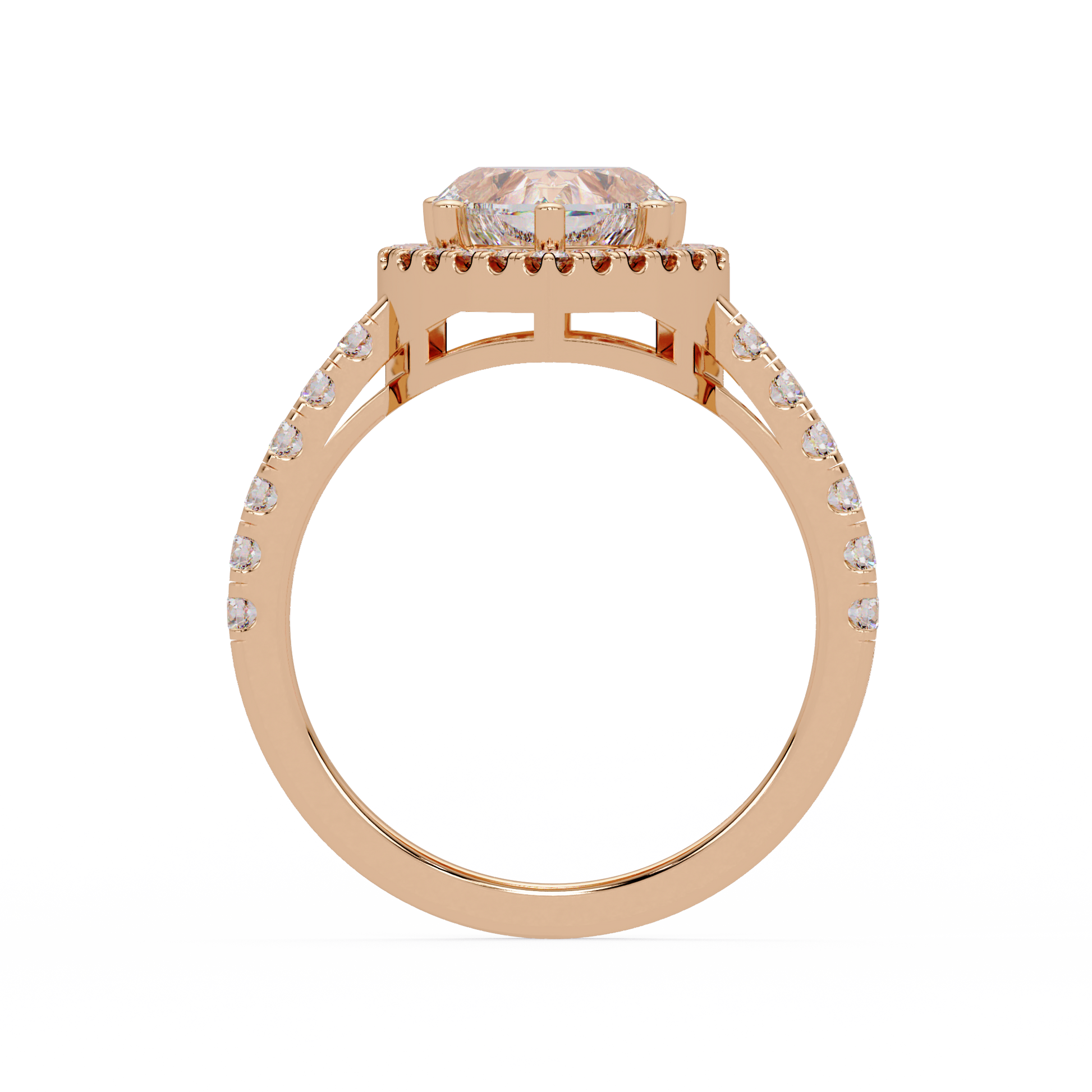 Heart Cut Lab Grown Diamond Halo Ring