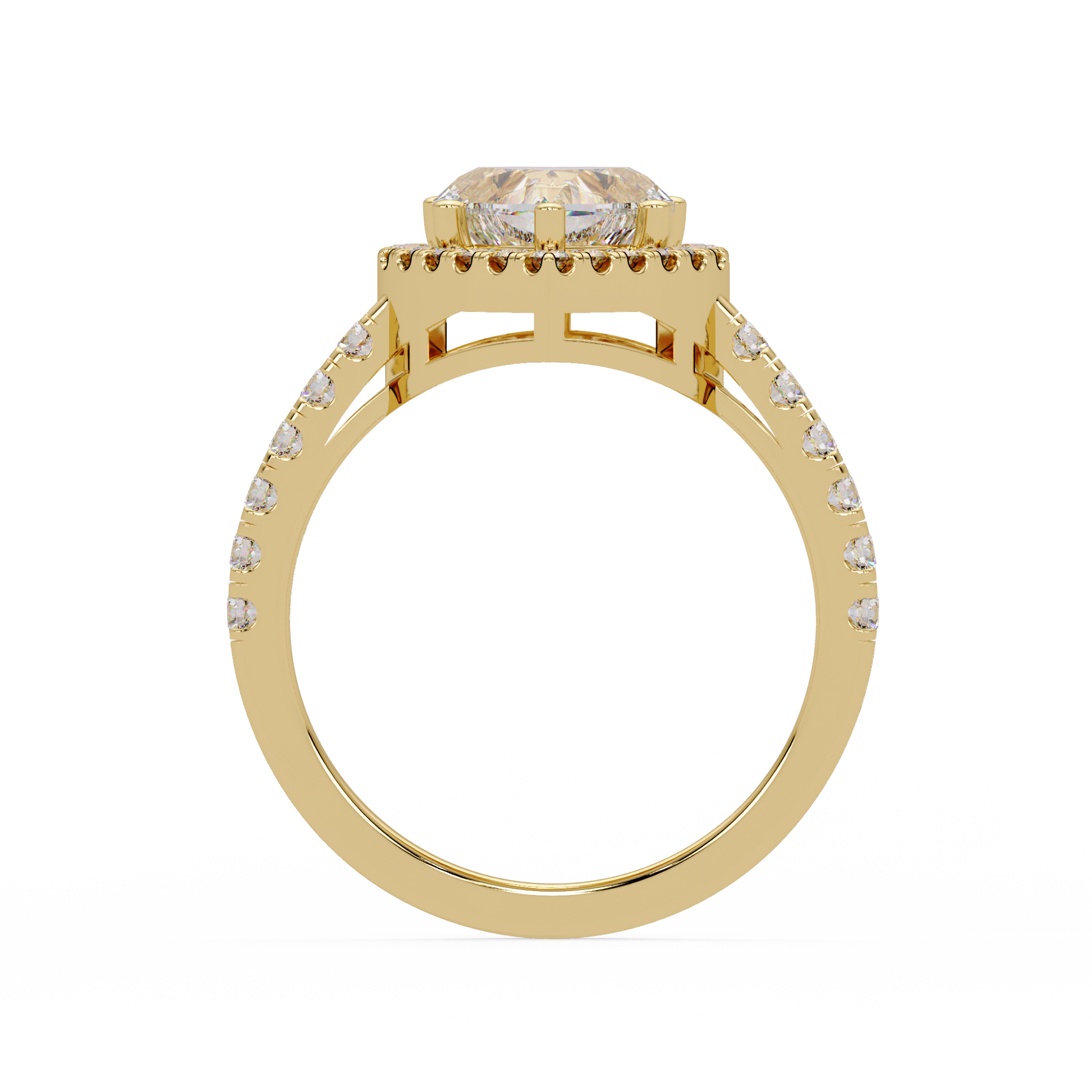 Heart Cut Lab Grown Diamond Halo Ring