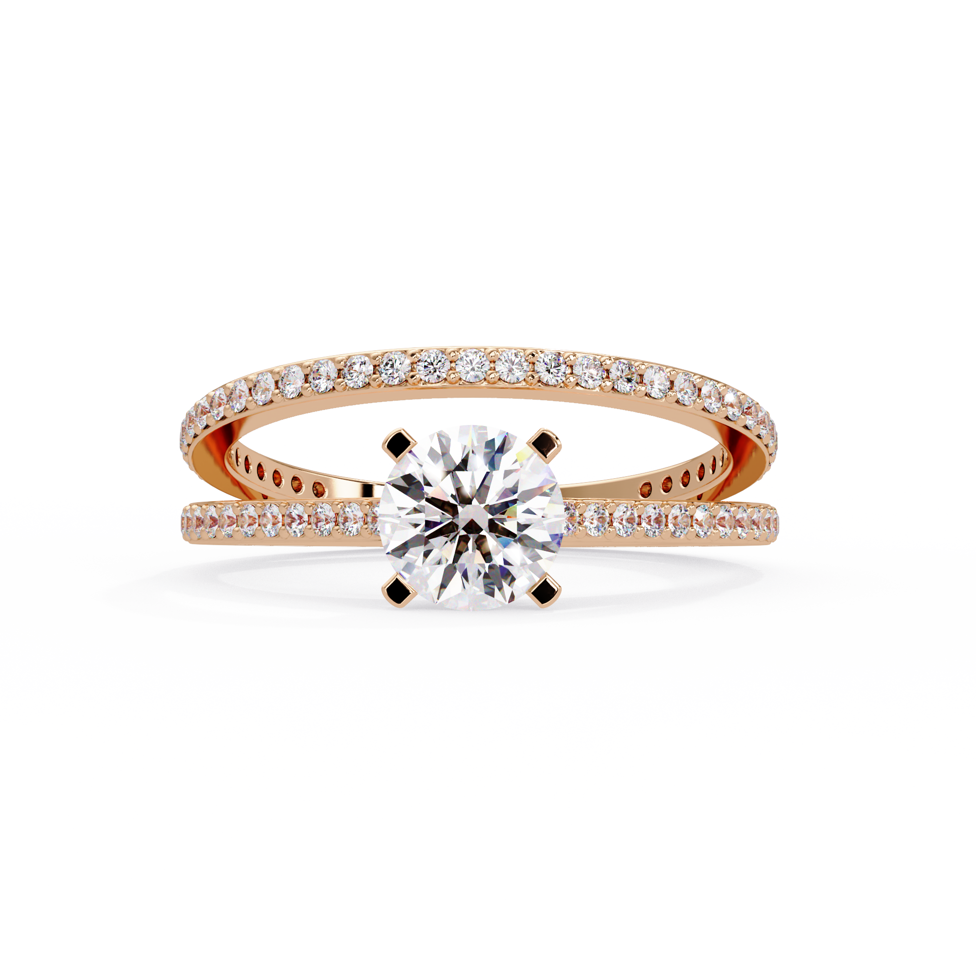 Round Cut Lab Grown Diamond Minimalist Ring