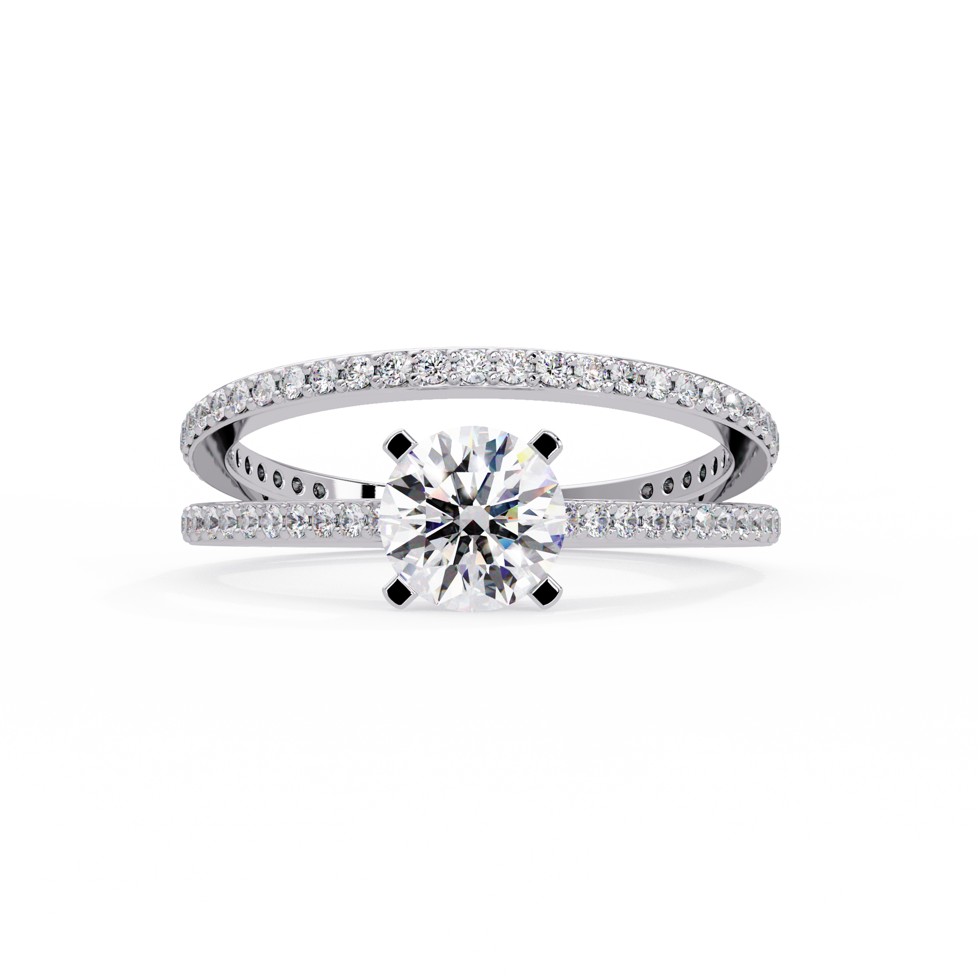 Round Cut Lab Grown Diamond Minimalist Ring