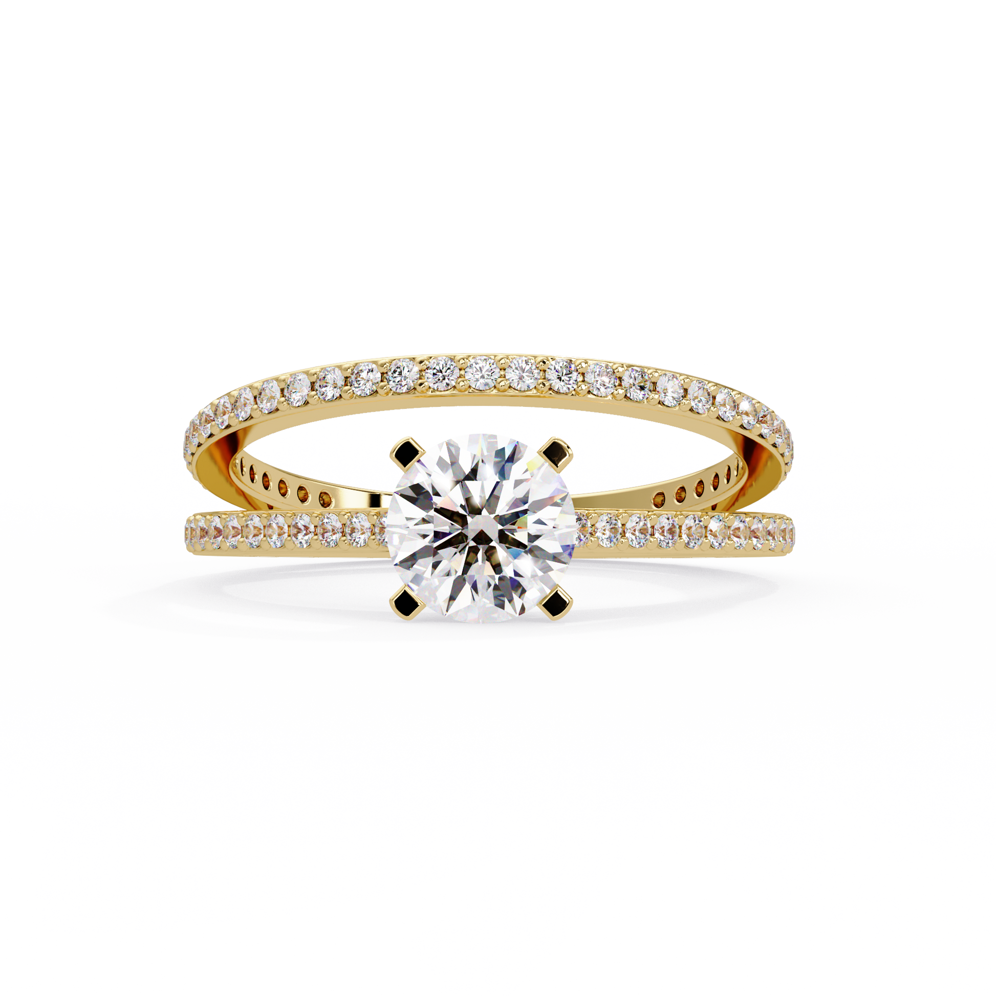 Round Cut Lab Grown Diamond Minimalist Ring