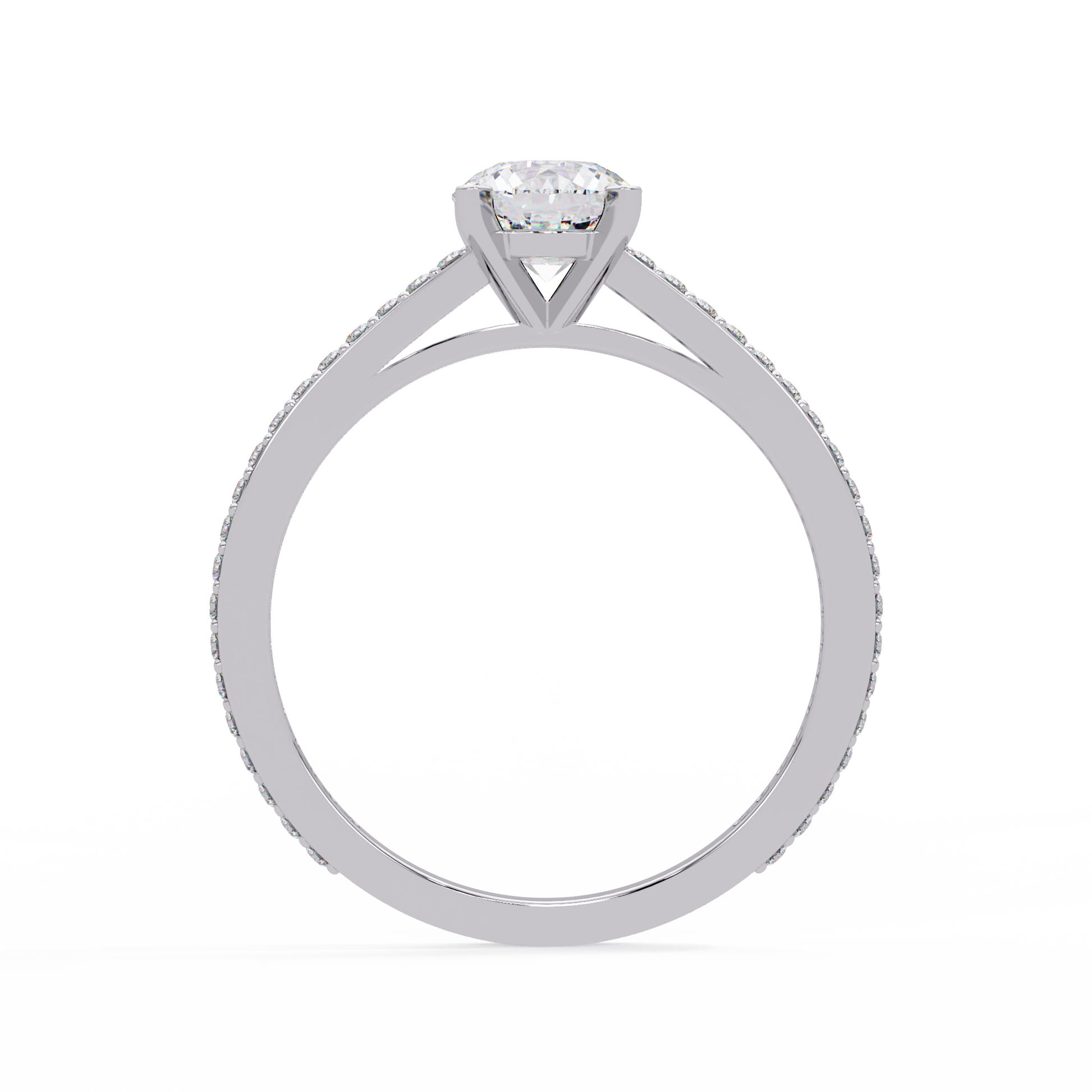 Round Cut Lab Grown Diamond Minimalist Ring