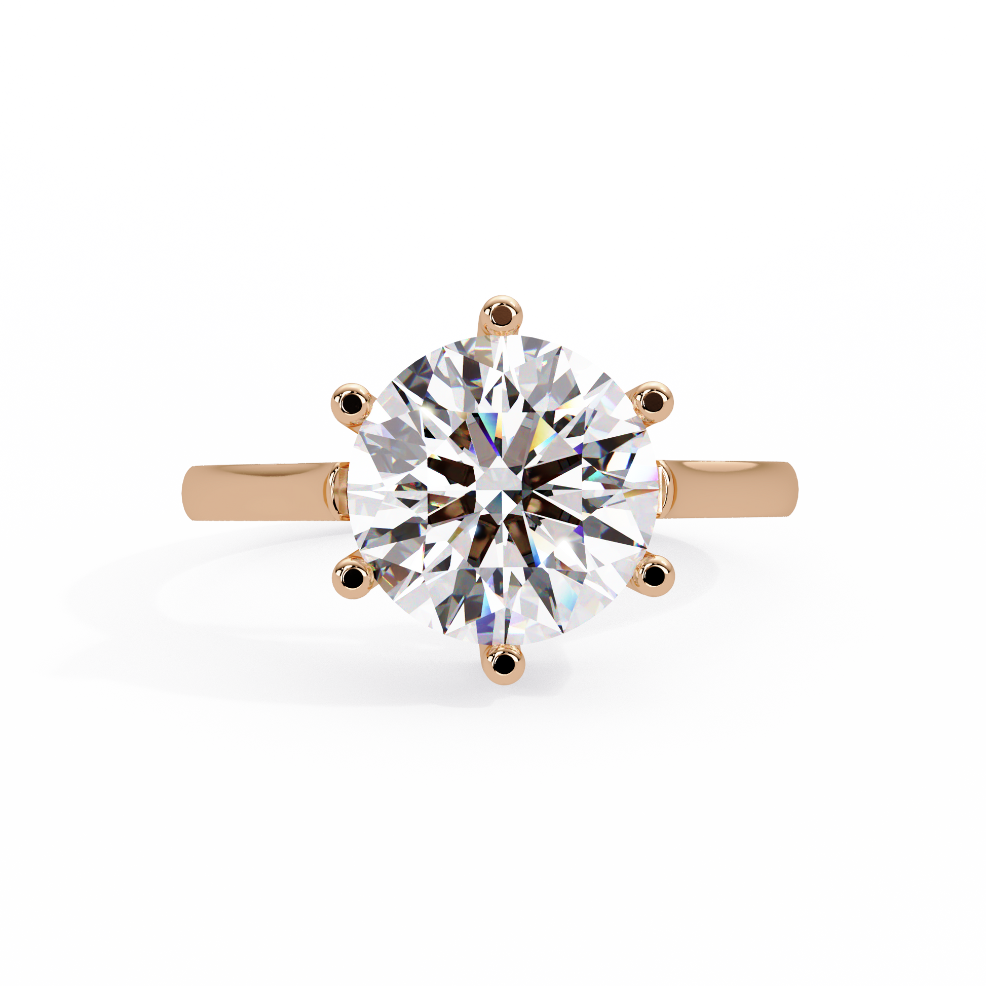 Round Cut Lab Grown Diamond Solitaire Ring