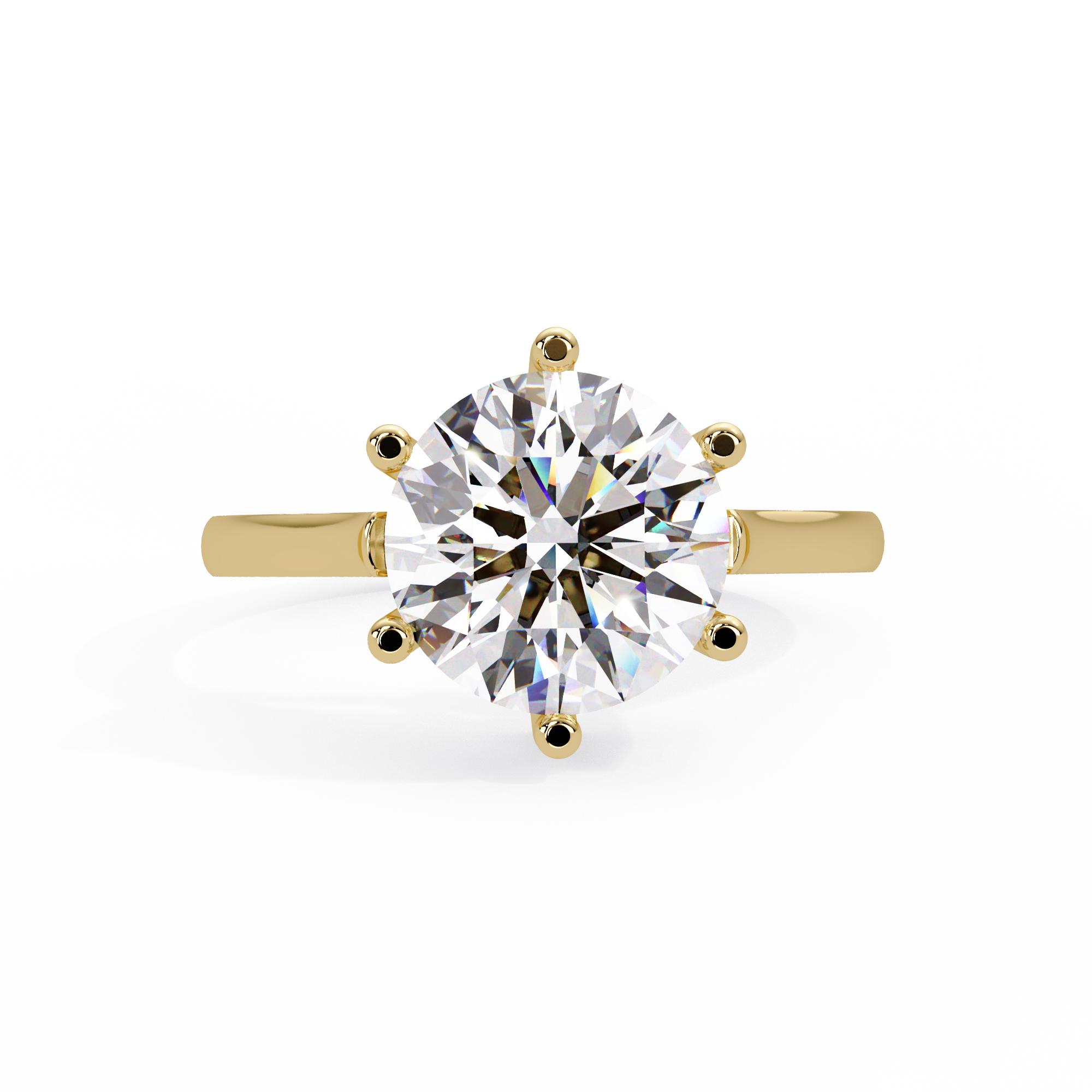 Round Cut Lab Grown Diamond Solitaire Ring