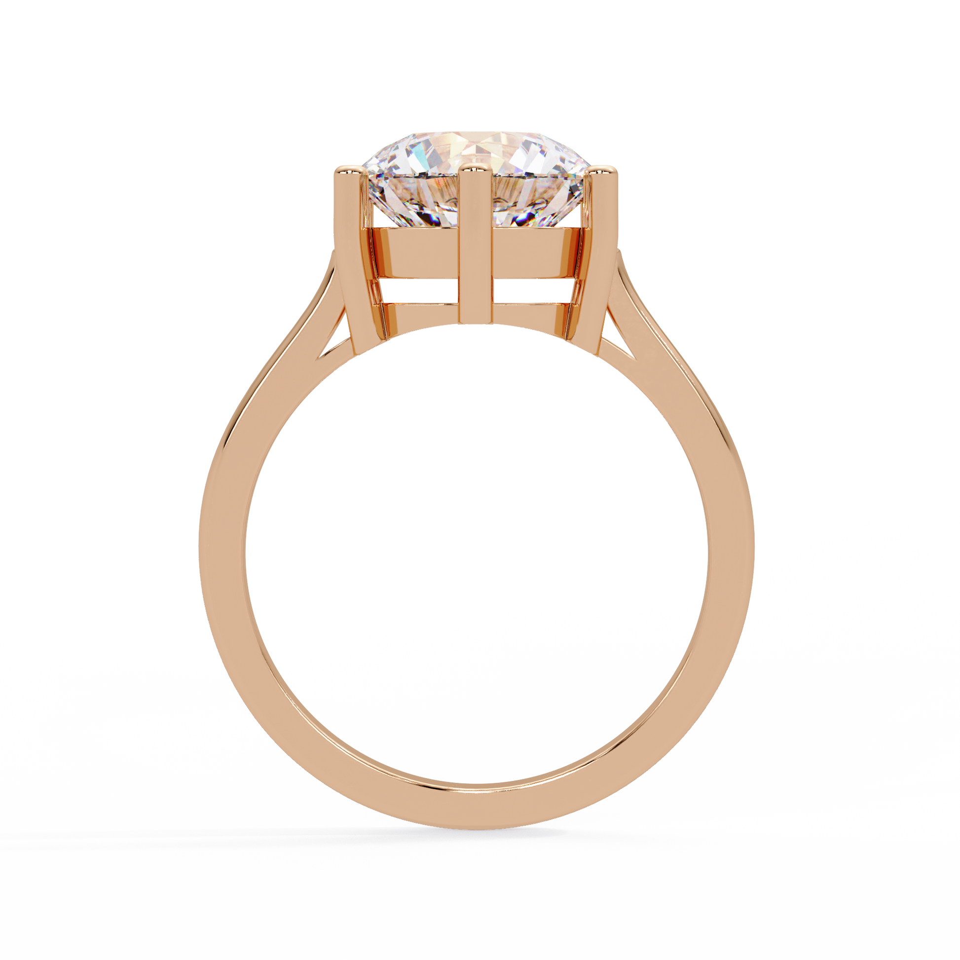 Round Cut Lab Grown Diamond Solitaire Ring