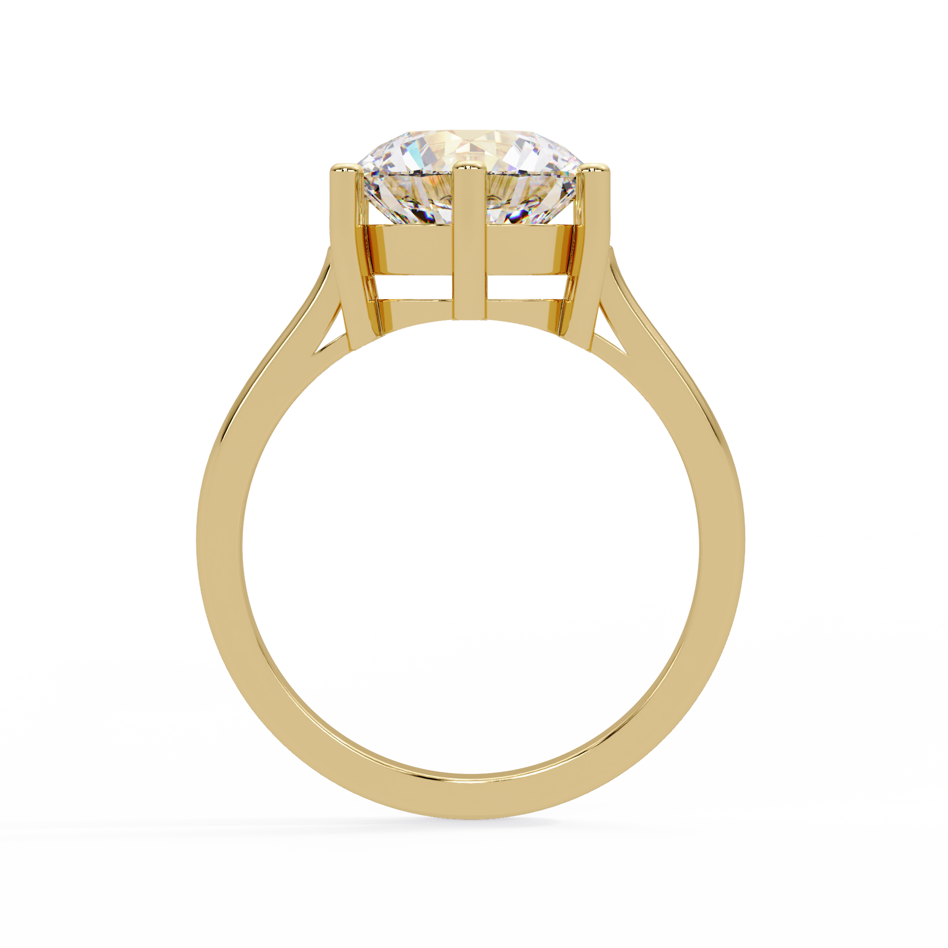 Round Cut Lab Grown Diamond Solitaire Ring