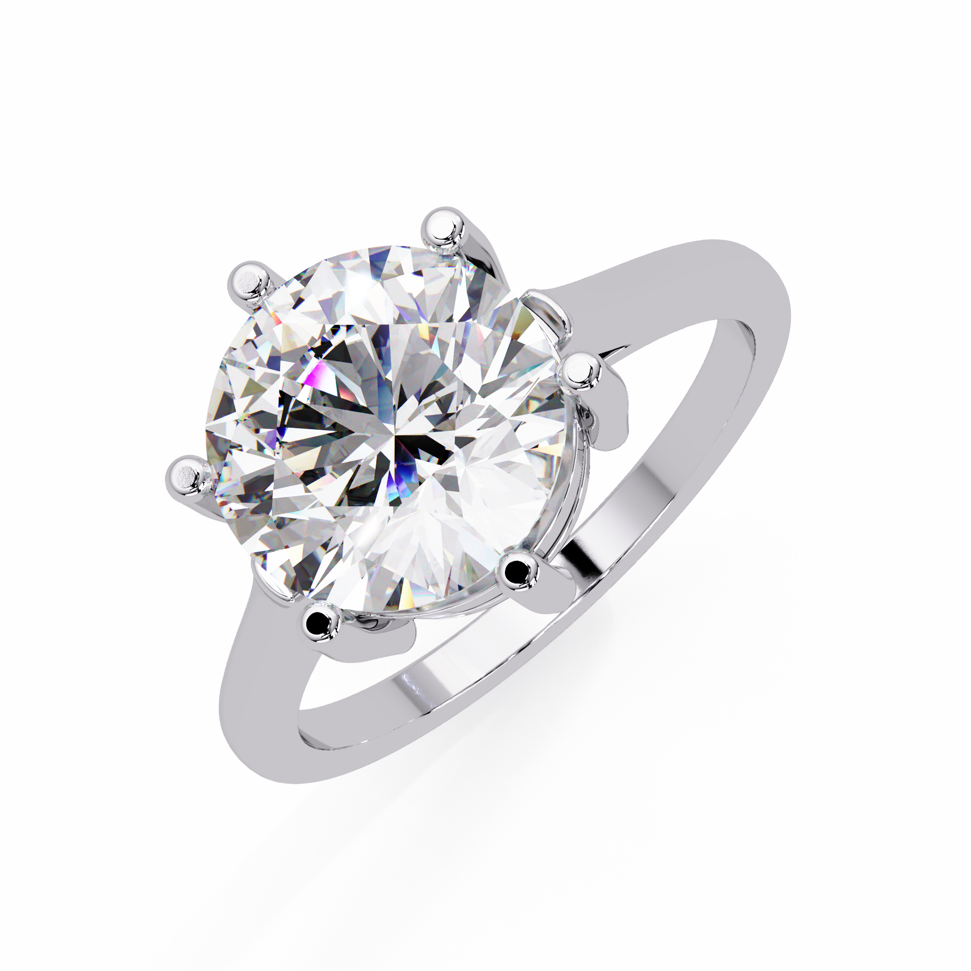 Round Cut Lab Grown Diamond Solitaire Ring