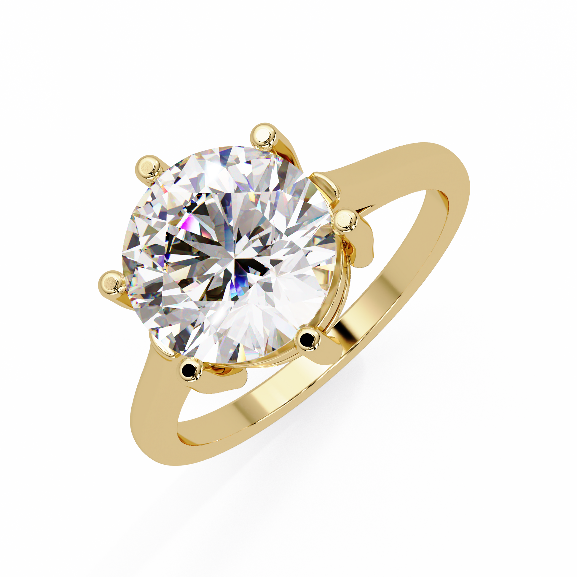 Round Cut Lab Grown Diamond Solitaire Ring