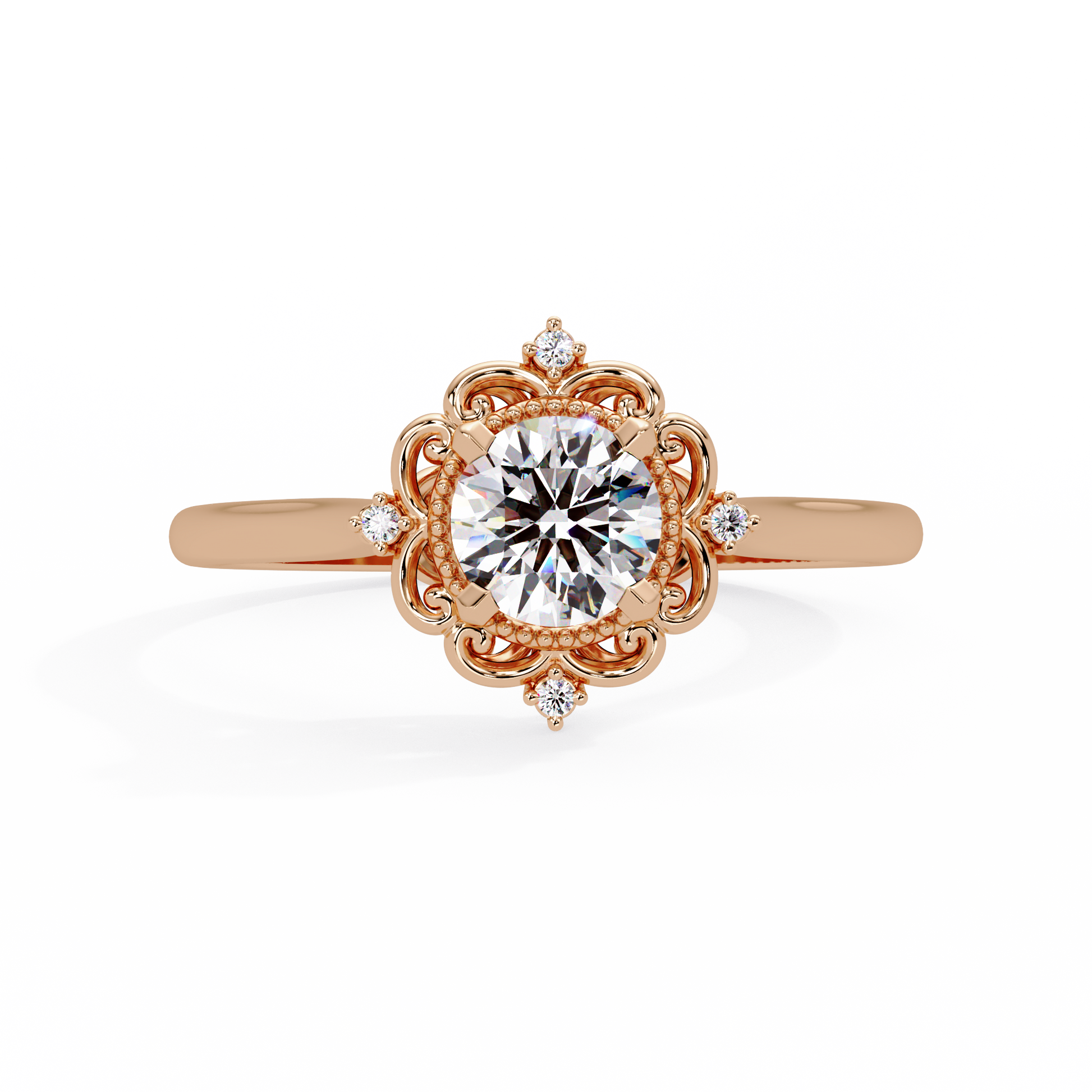 Round Cut Lab Grown Diamond Ring