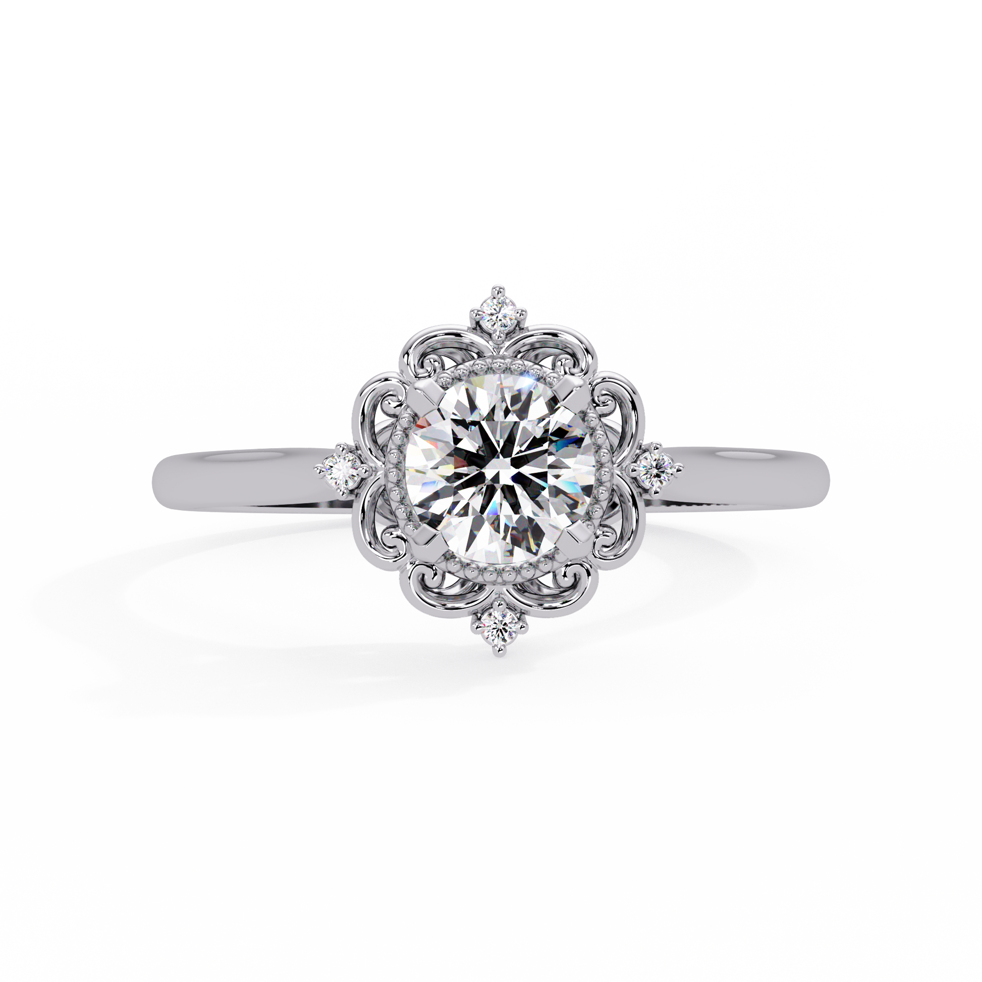 Round Cut Lab Grown Diamond Ring