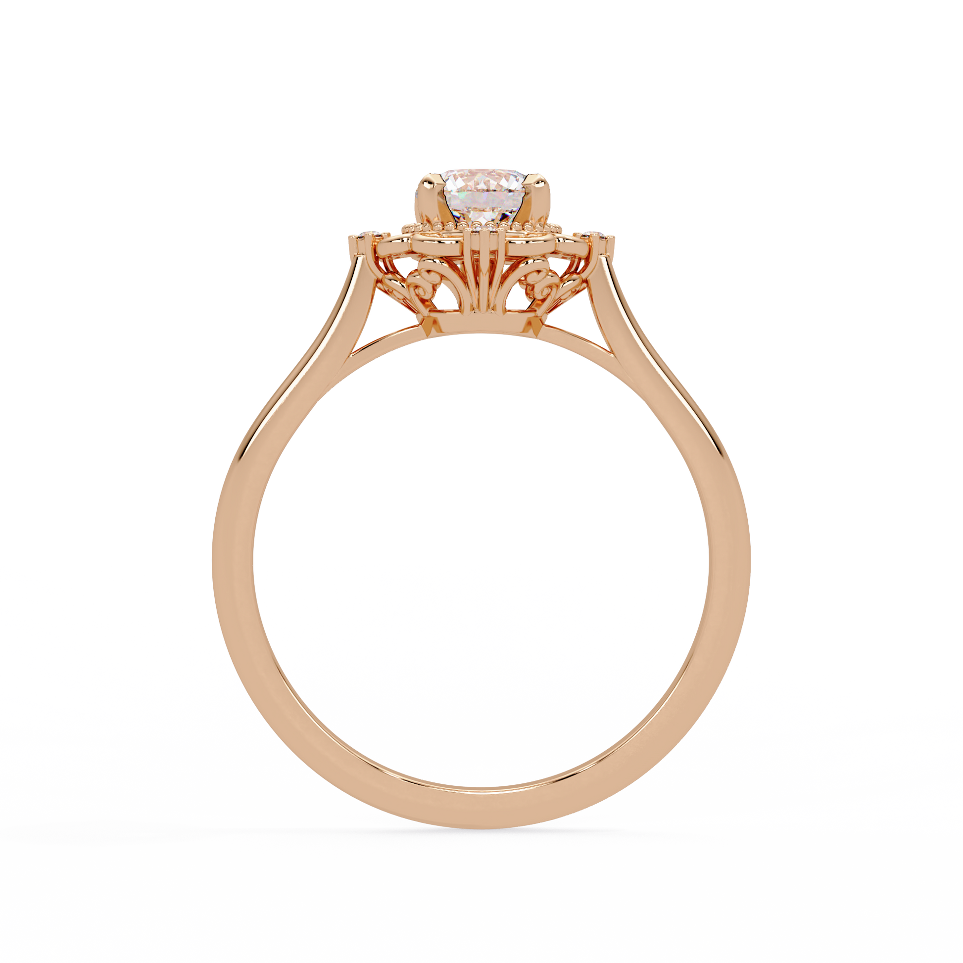 Round Cut Lab Grown Diamond Ring