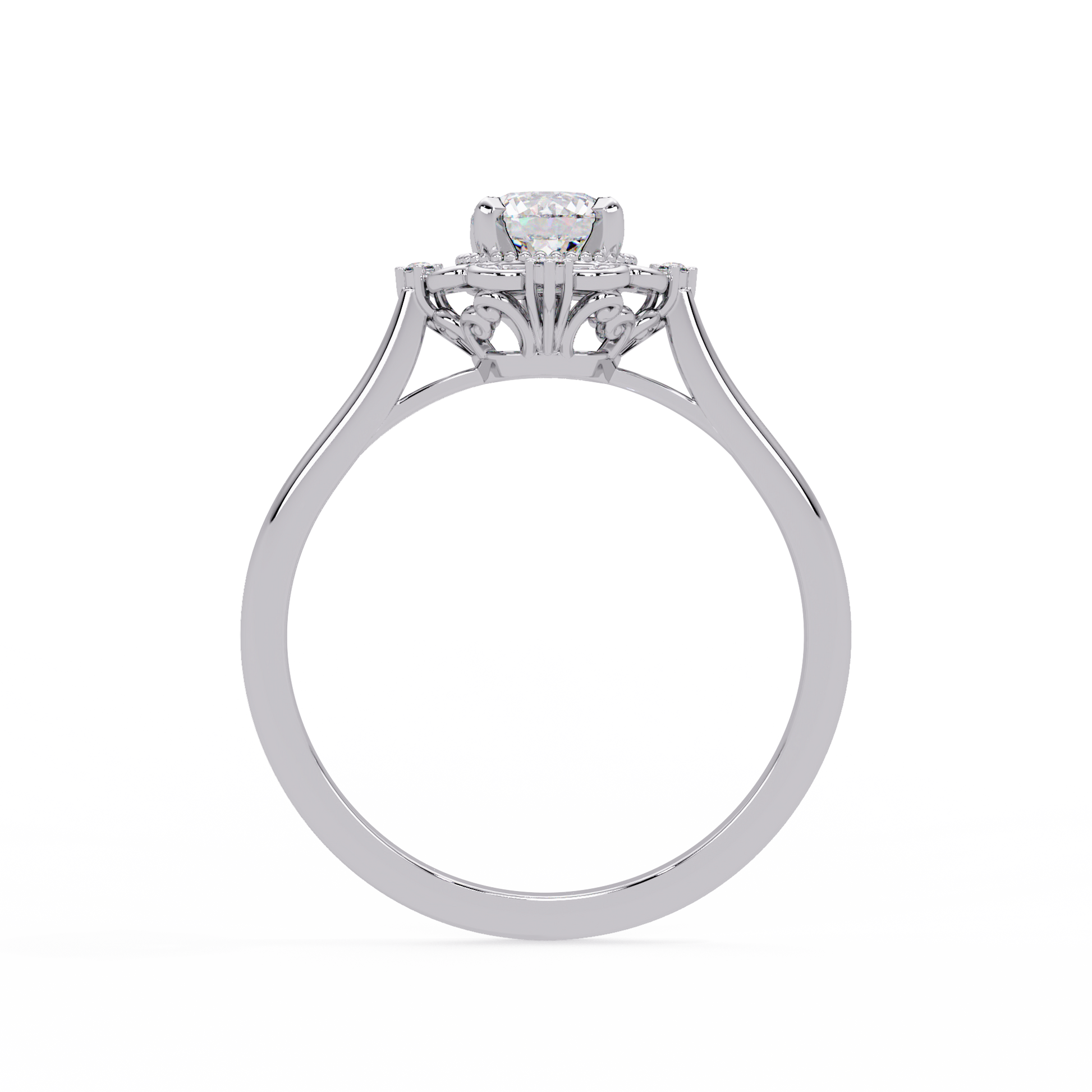 Round Cut Lab Grown Diamond Ring
