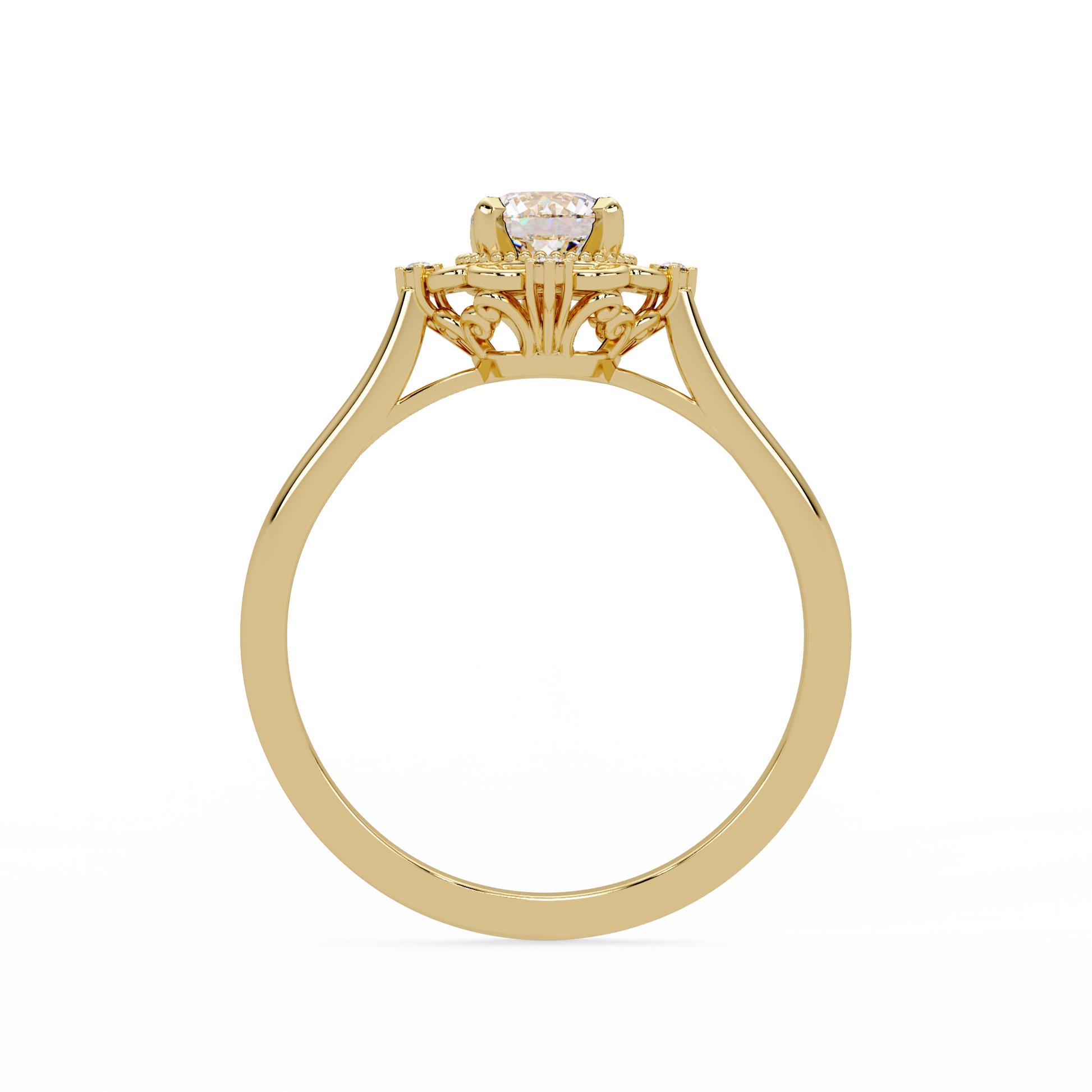 Round Cut Lab Grown Diamond Ring